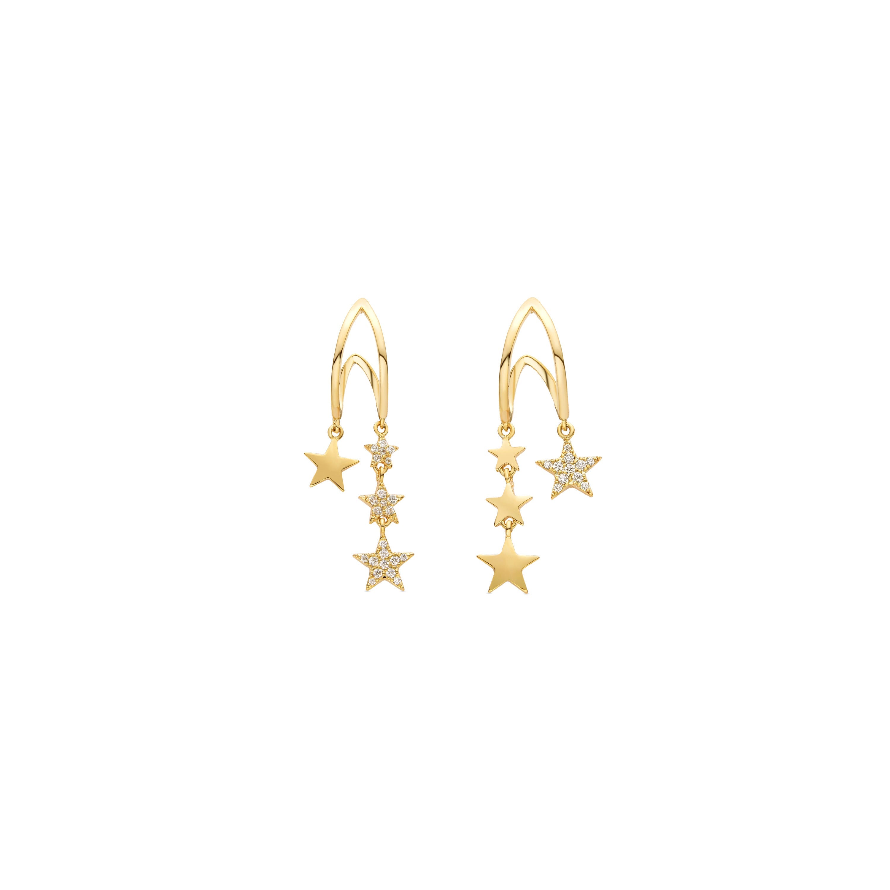 Earrings finished in 18K yellow gold - Herea