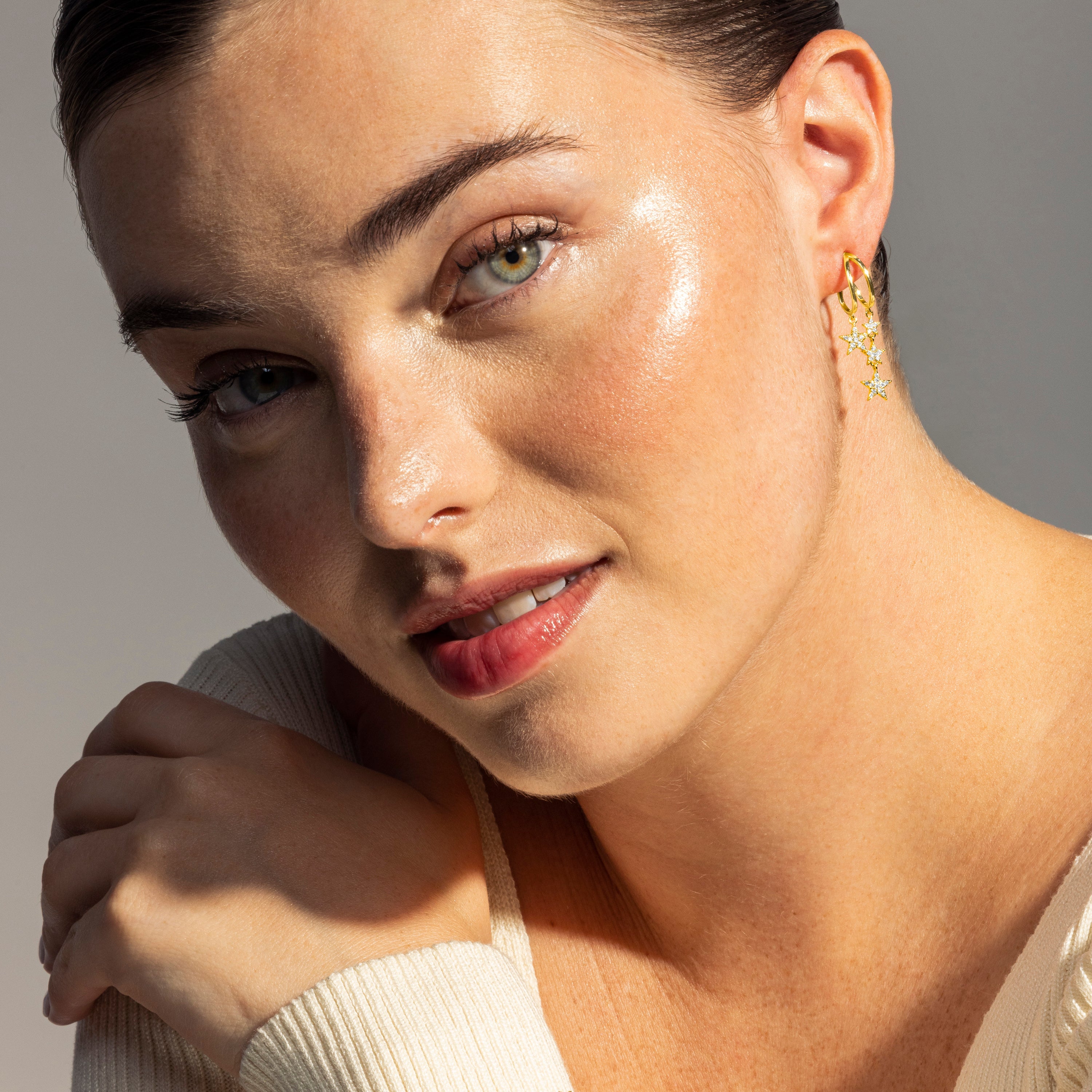 Earrings finished in 18K yellow gold - Herea