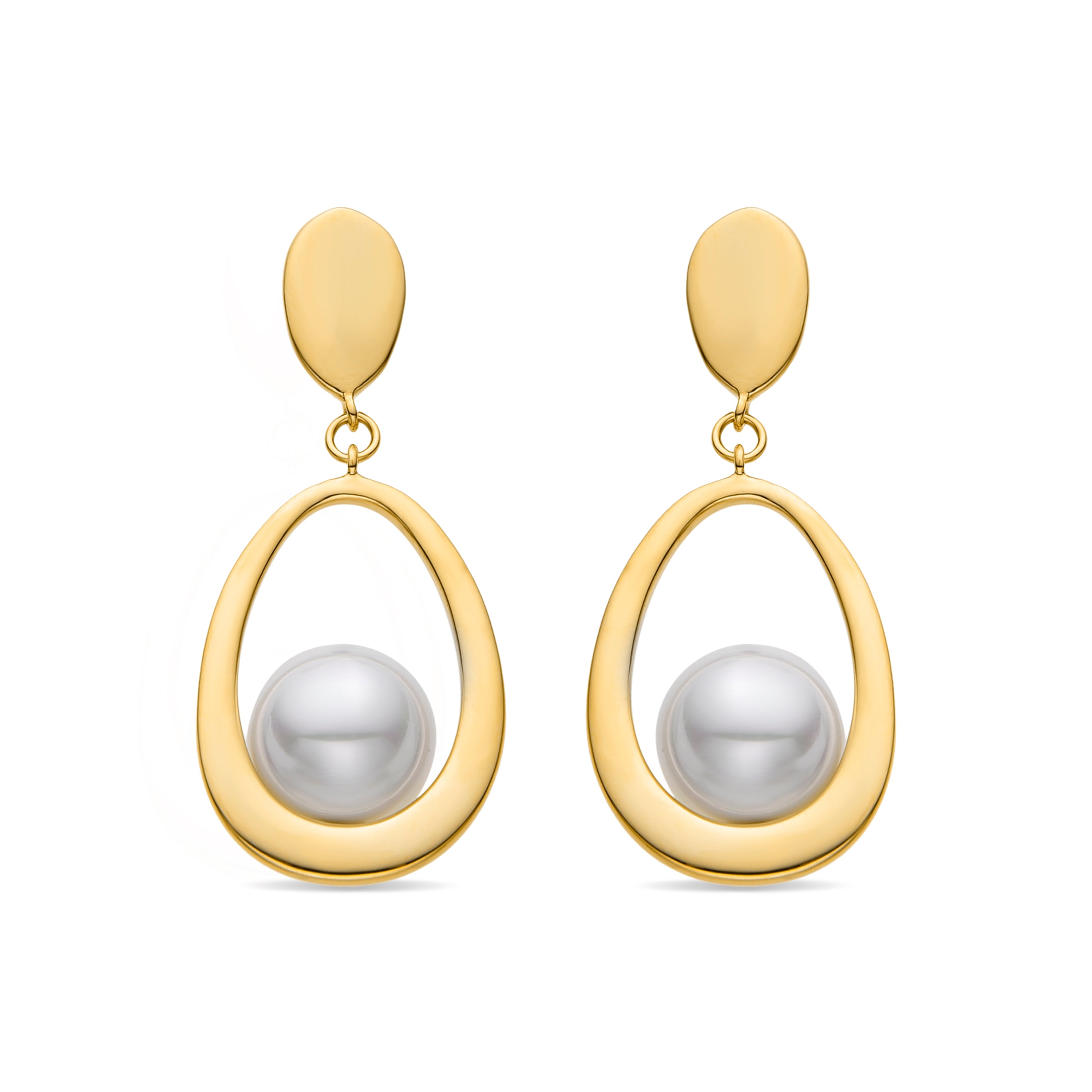 Earrings finished in 18K yellow gold - Mayla