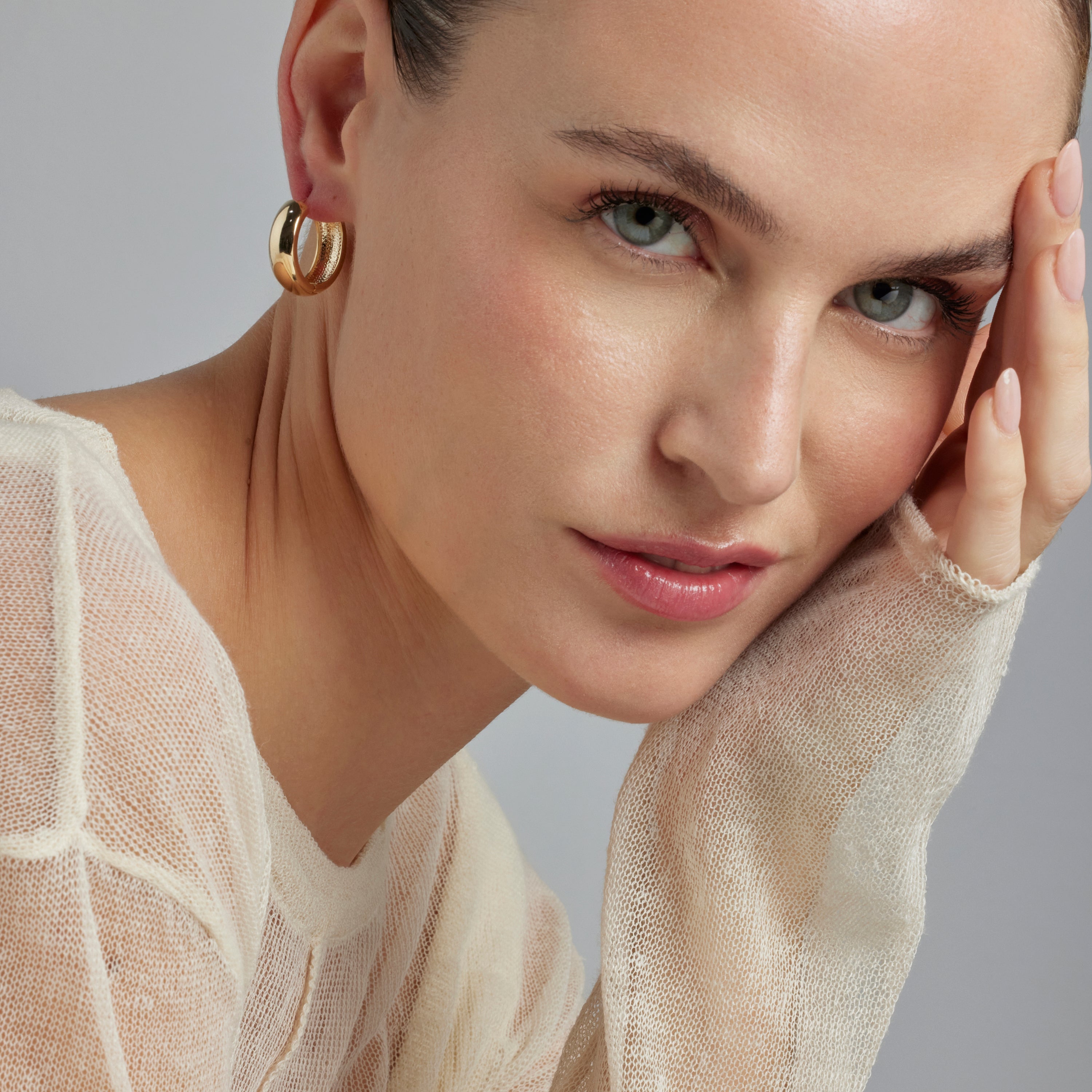 Earrings finished in 18K yellow gold - Apruk