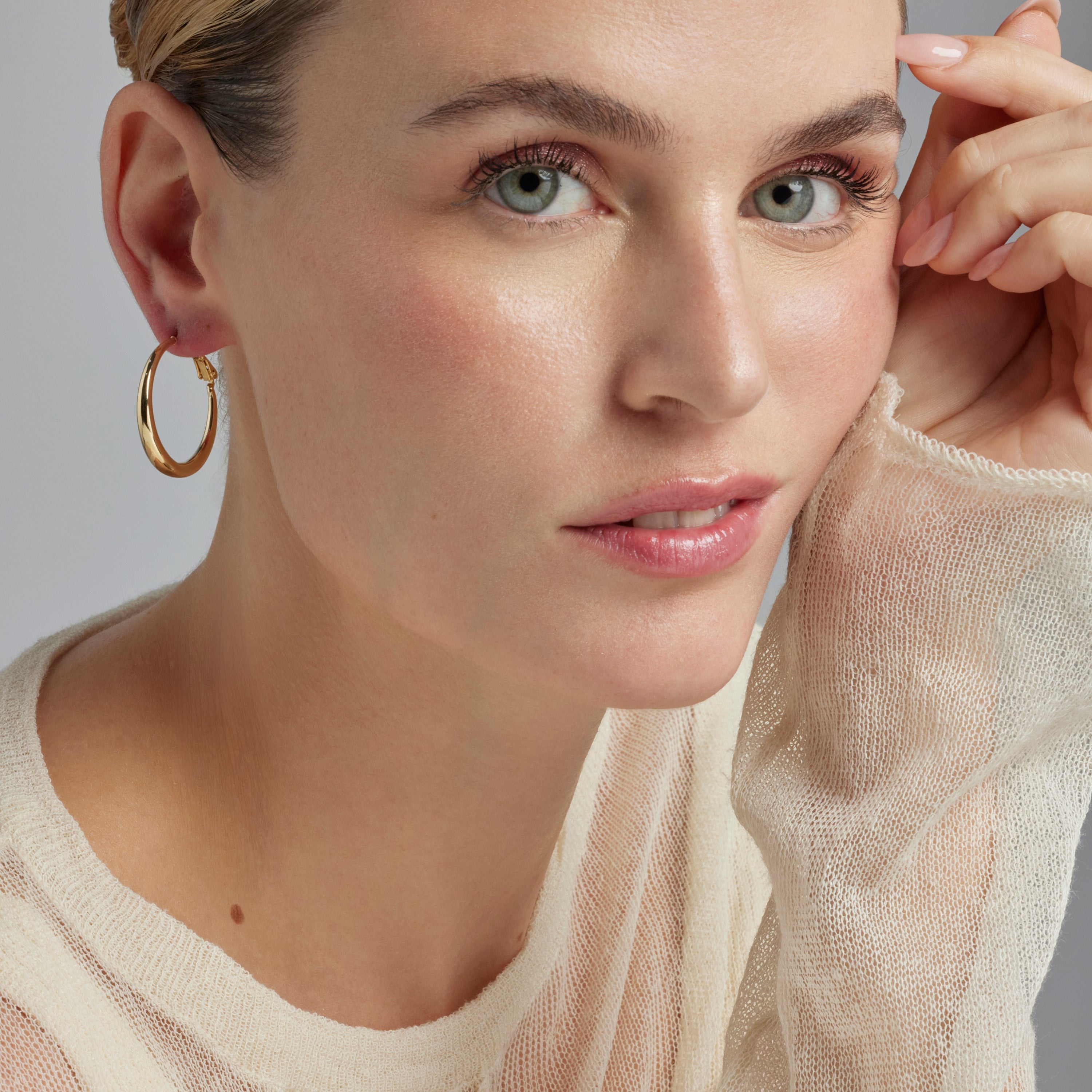Earrings finished in 18K yellow gold - Qupa