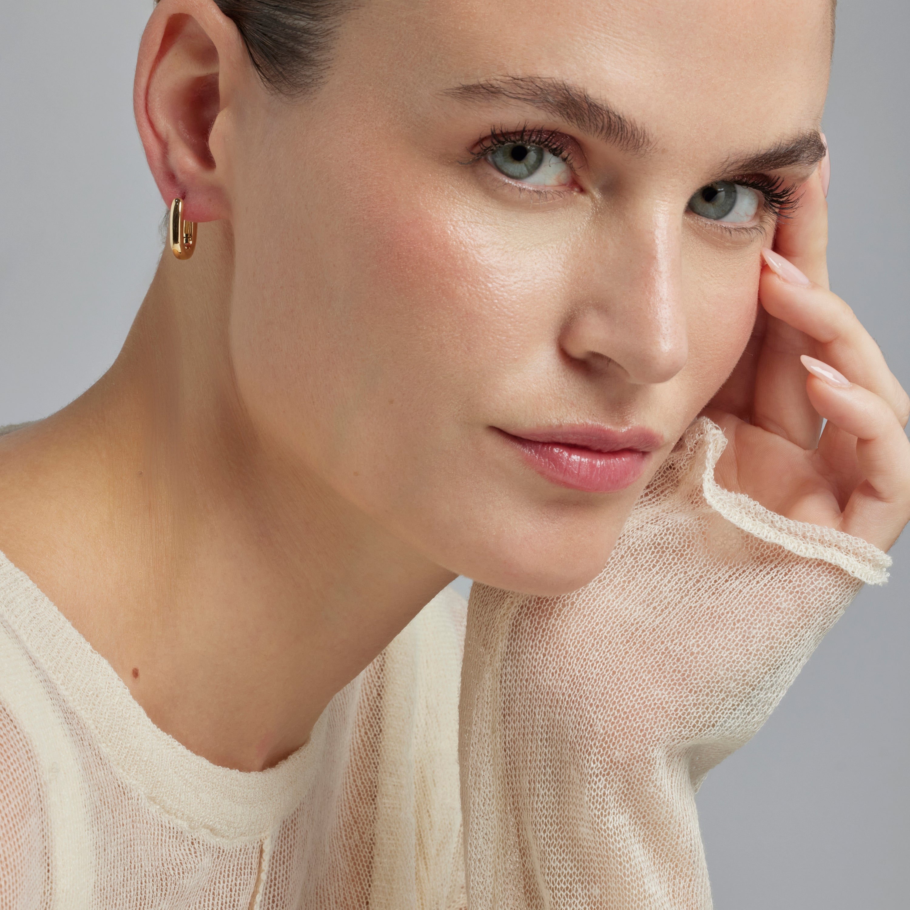 18K yellow gold finished earrings - Tankon