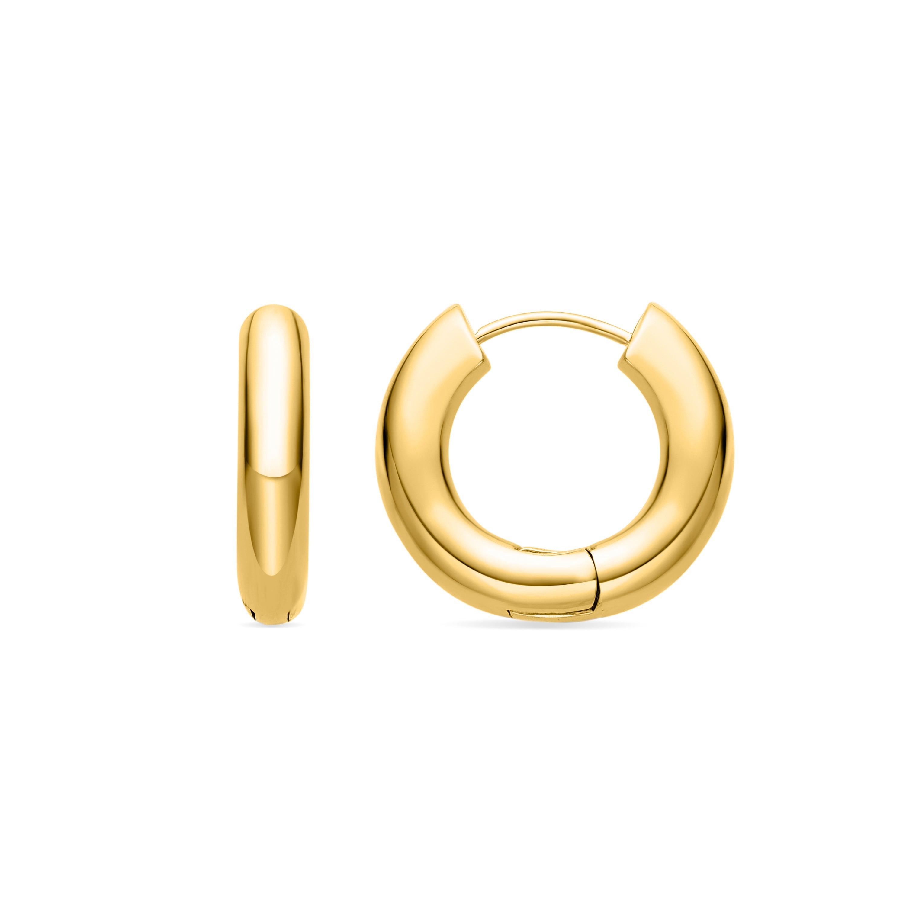 18K gold-finished earrings - Saura