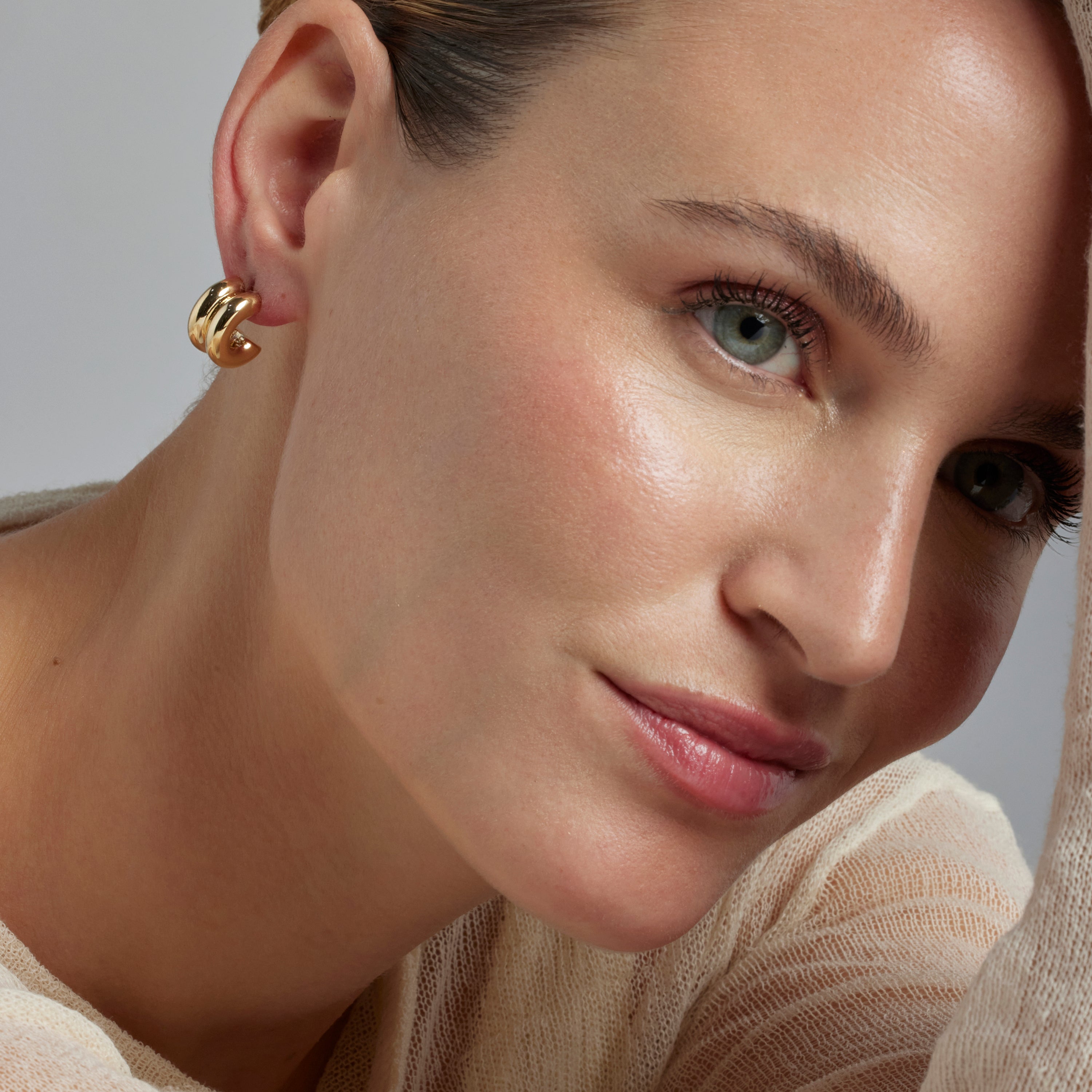 18K gold-finished earrings - Zakev