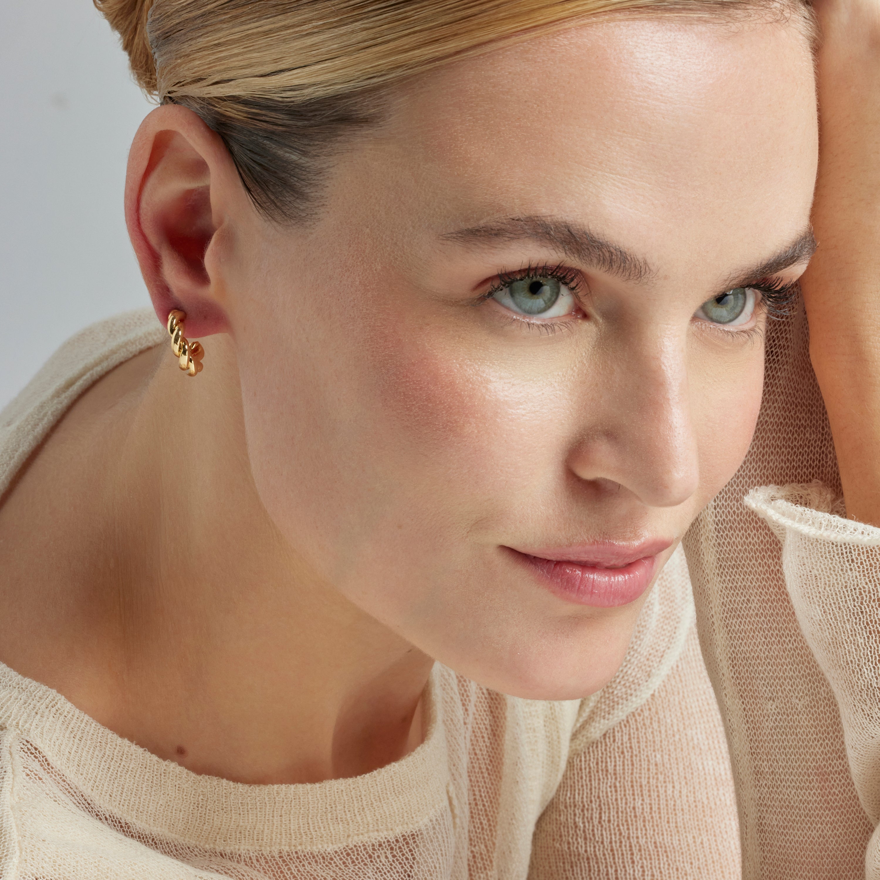 18K gold-finished earrings - Izo