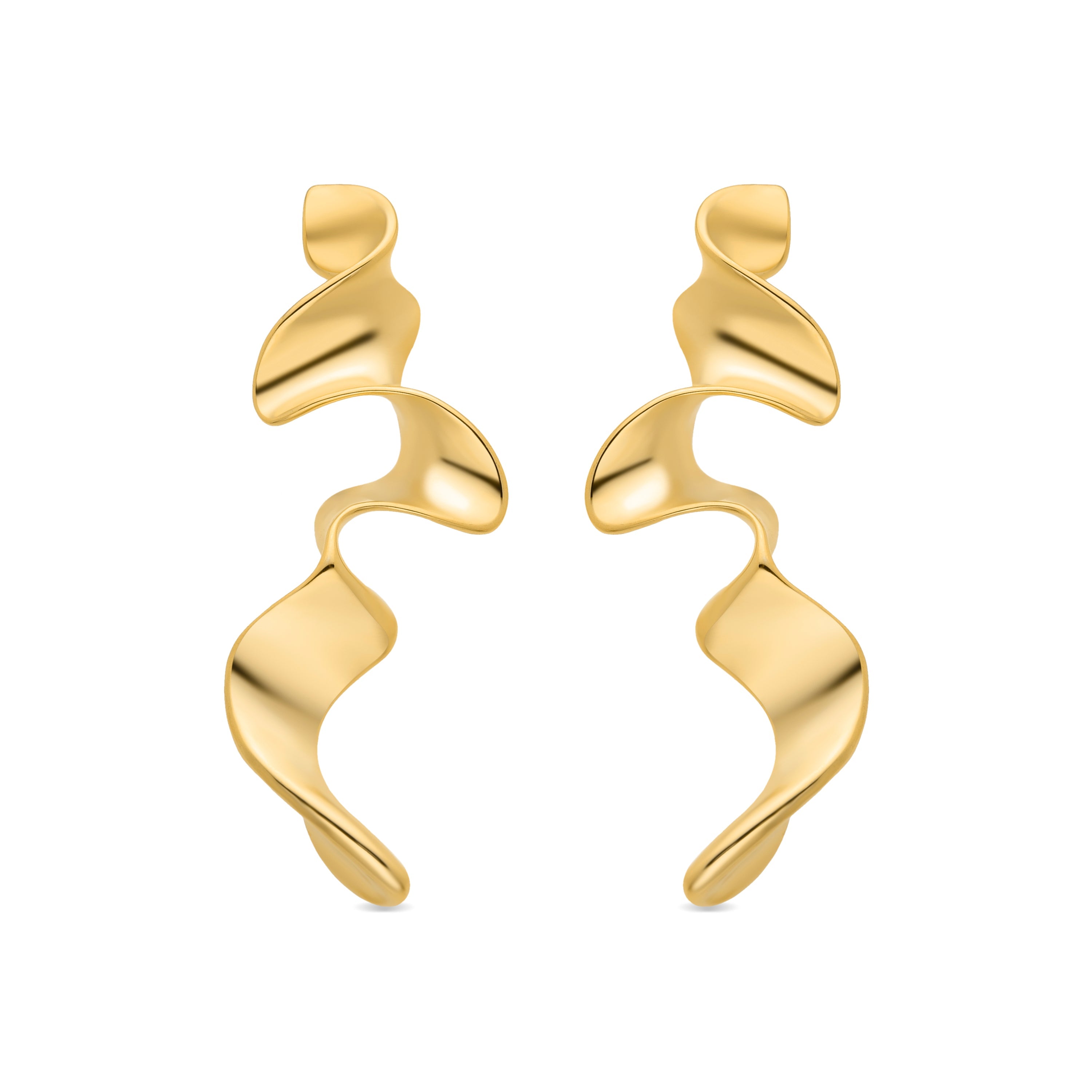 18k gold-finished earrings - Triyie