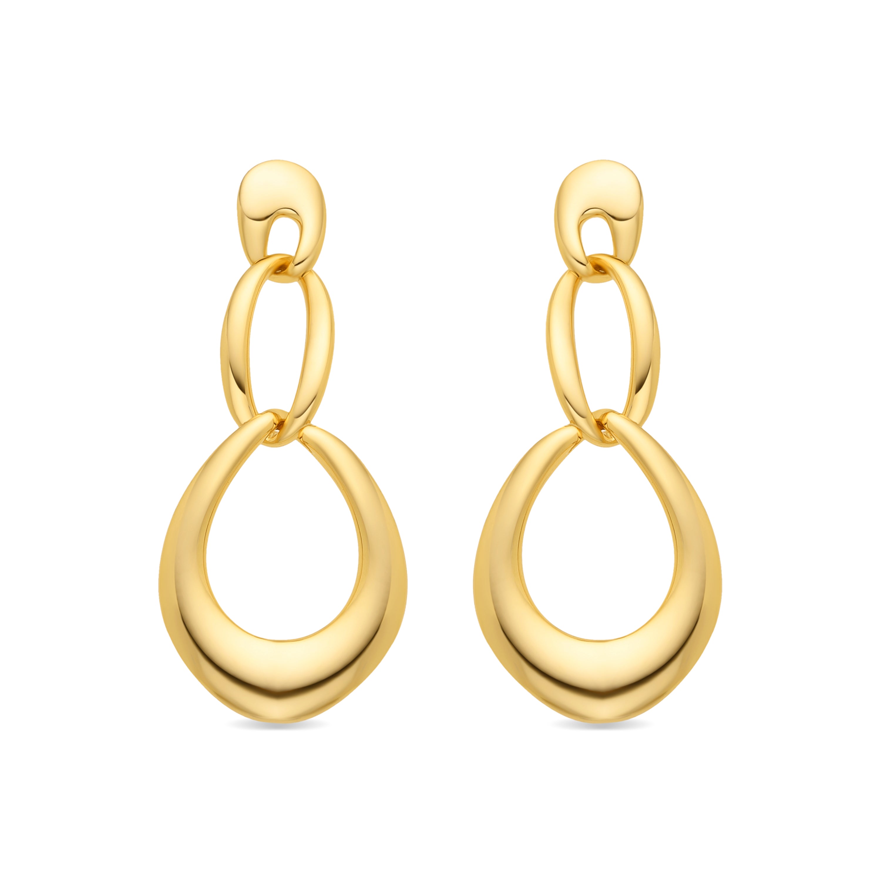 18k gold-finished earrings - Saimil