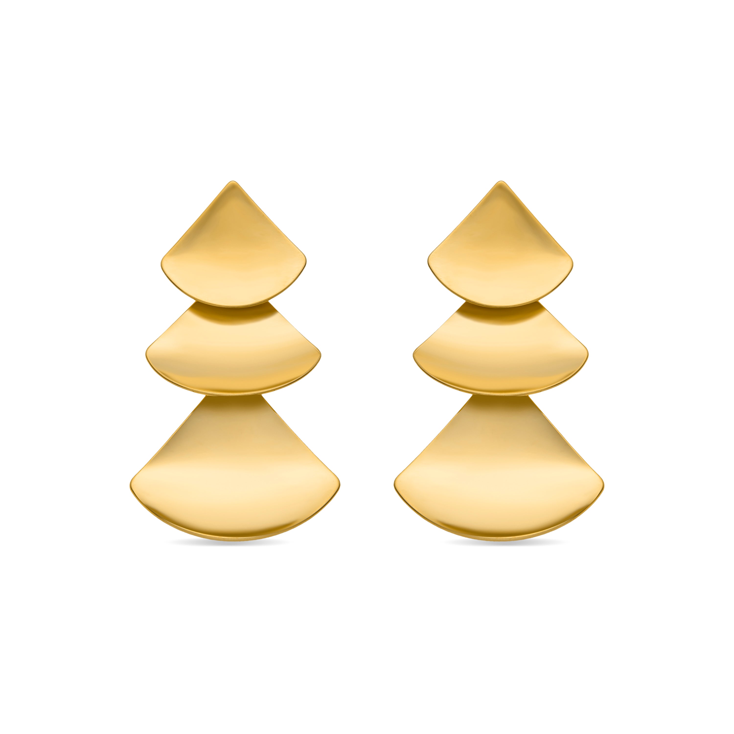 18k gold-finished earrings - Lyoda