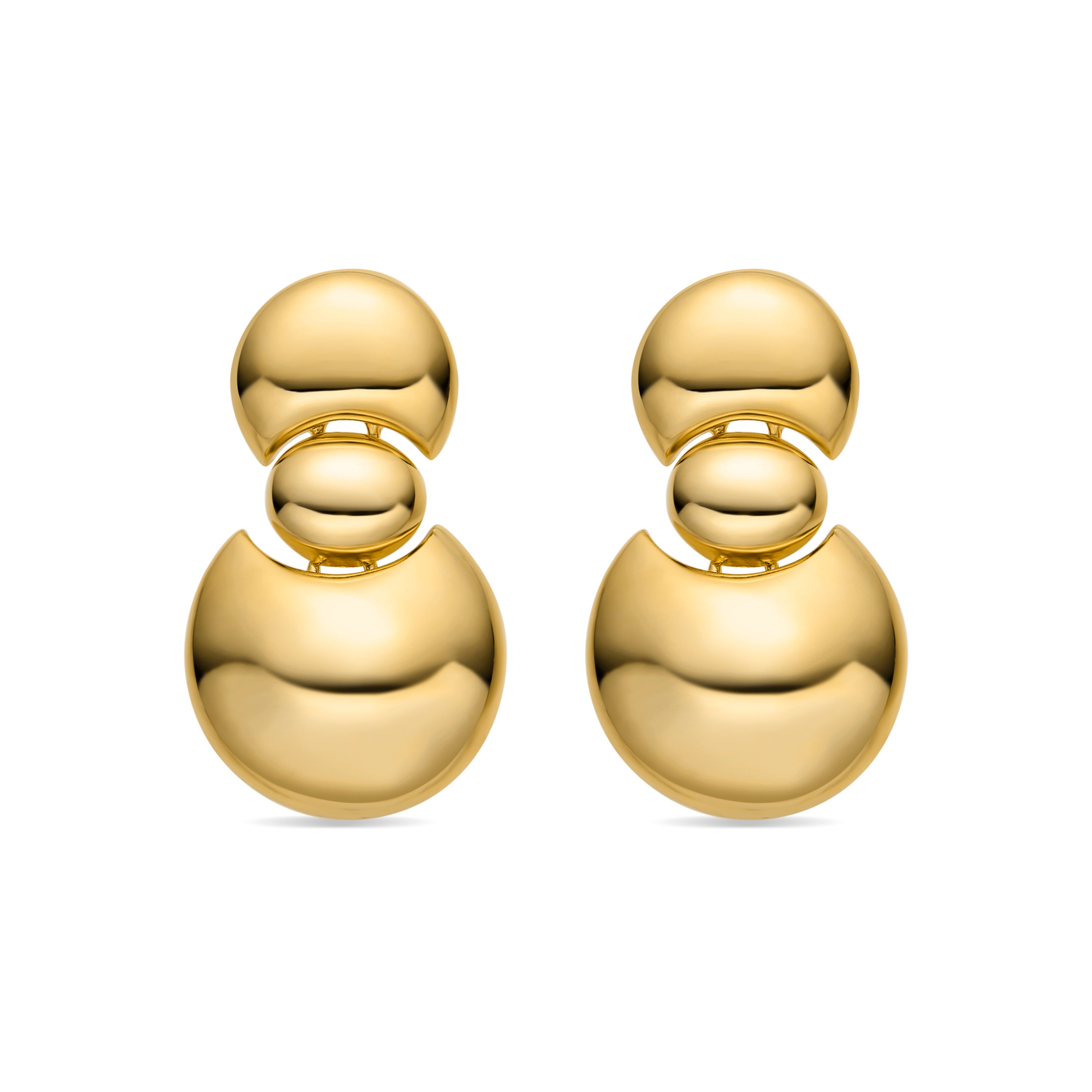 18k gold-finished earrings - Shax