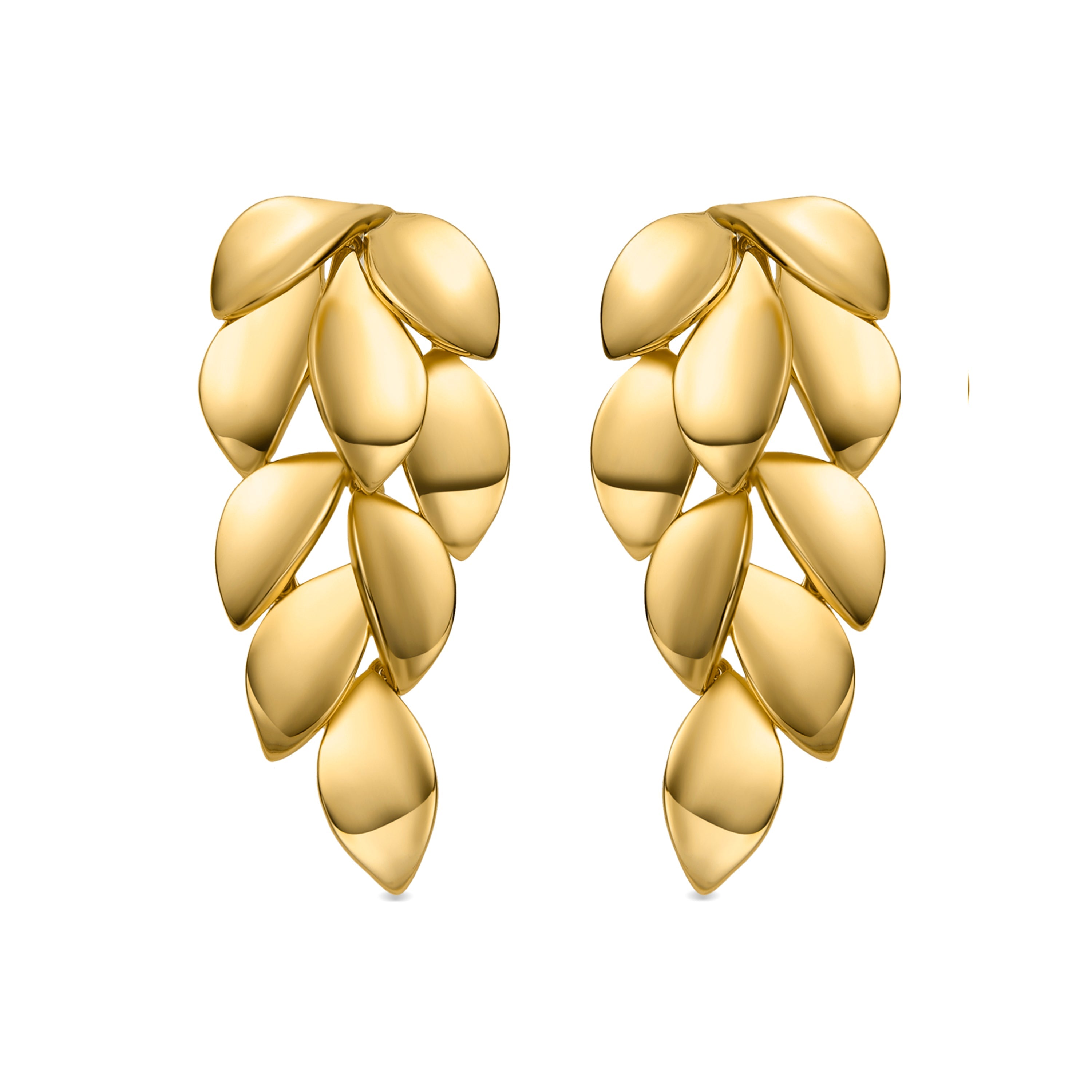 18k gold-finished earrings - Nafir