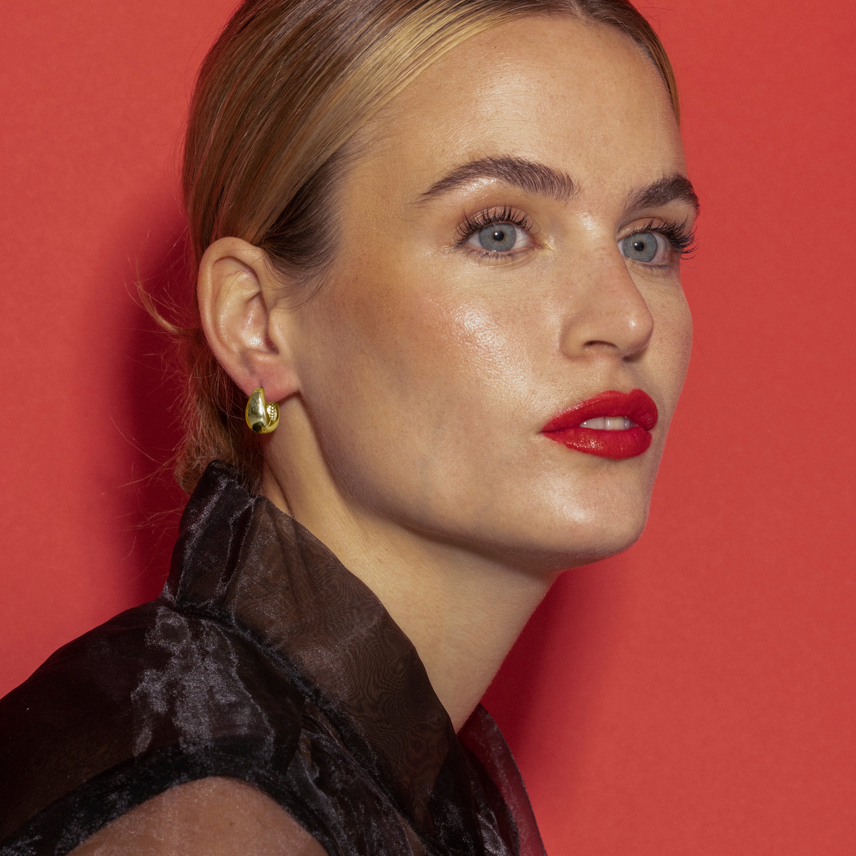 18k gold-finished earrings - Mickra