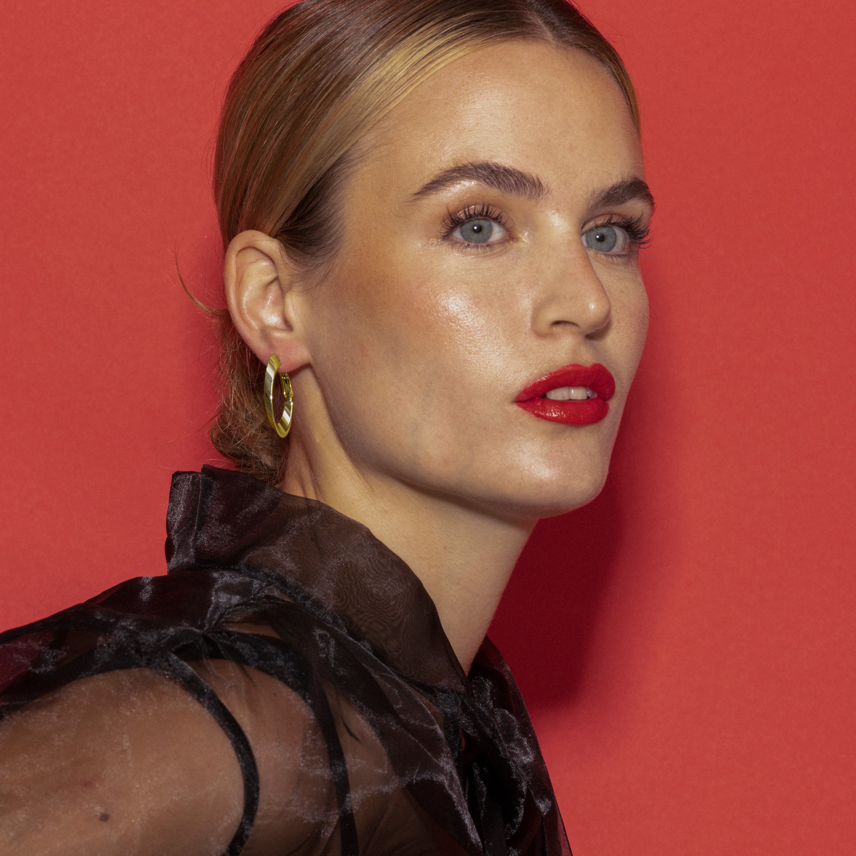 18k gold-finished earrings - Drola