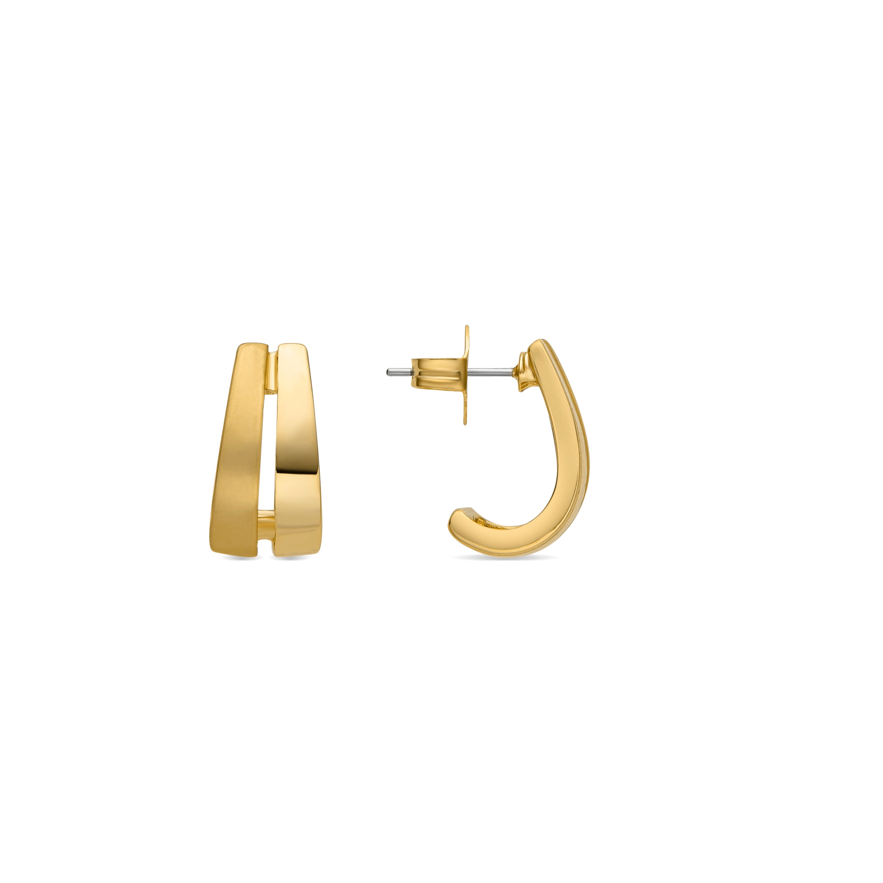 18k gold-finished earrings - Oirfan