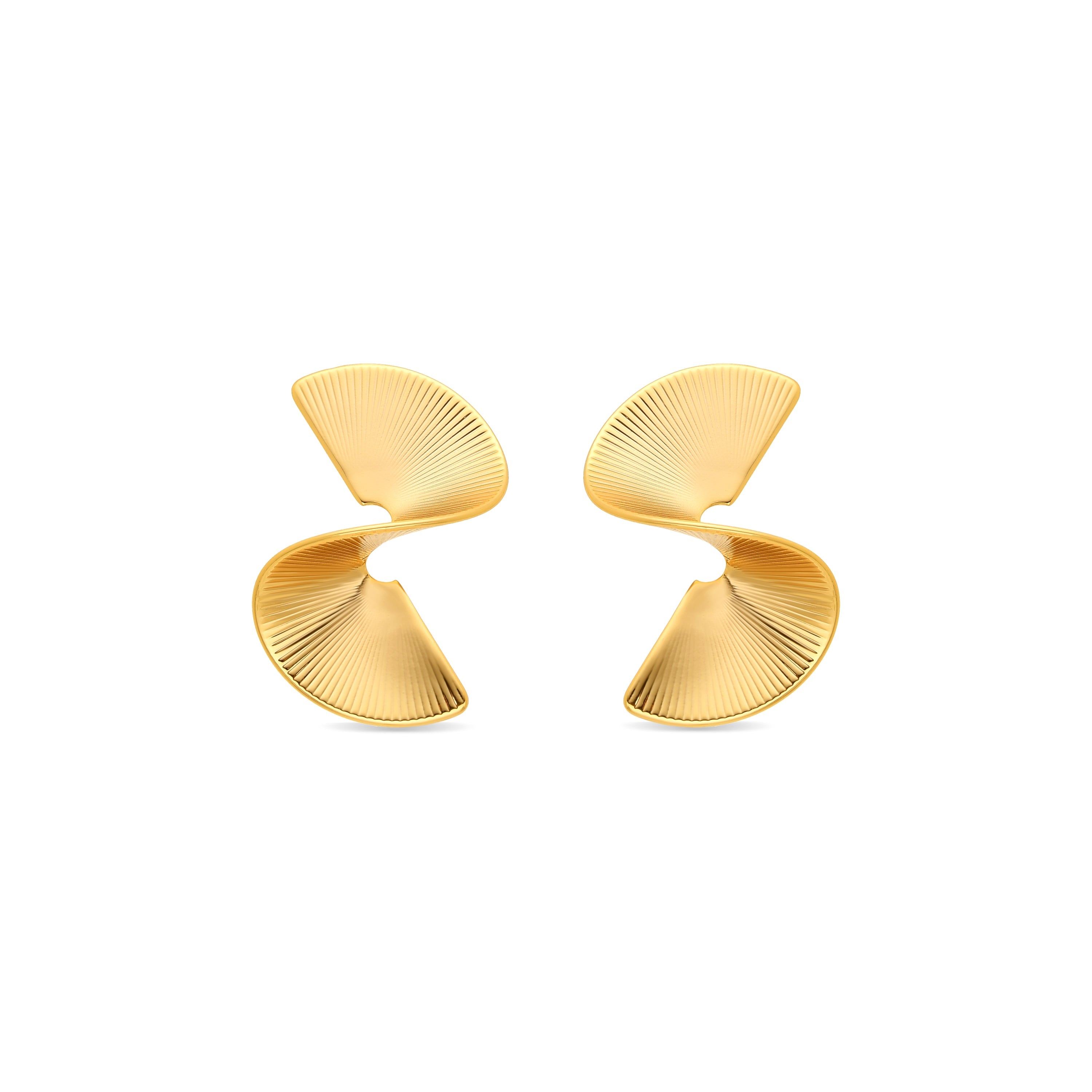 18k yellow gold finish earrings - Khano