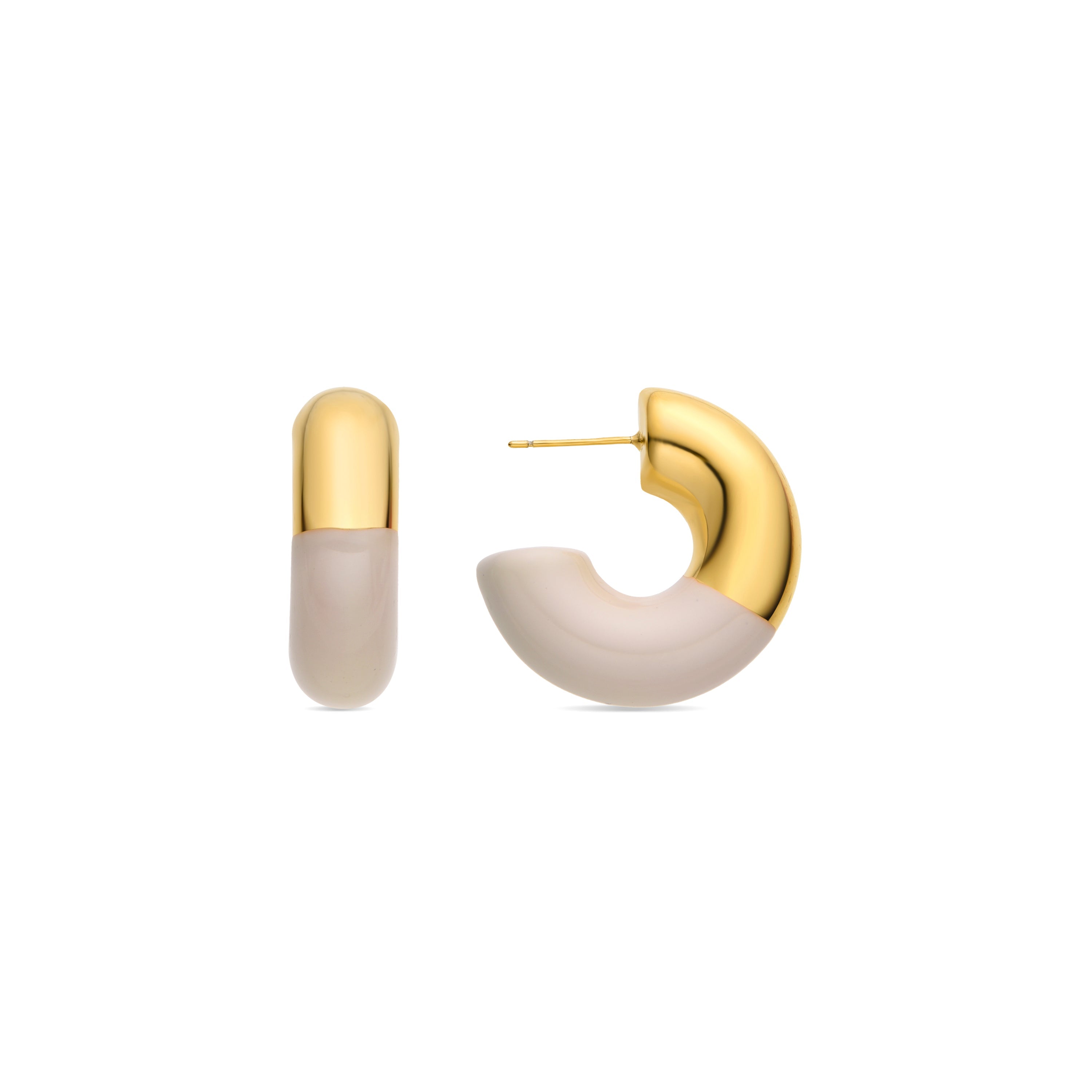 Pendientes acabados en oro amarillo 18K - Tayris