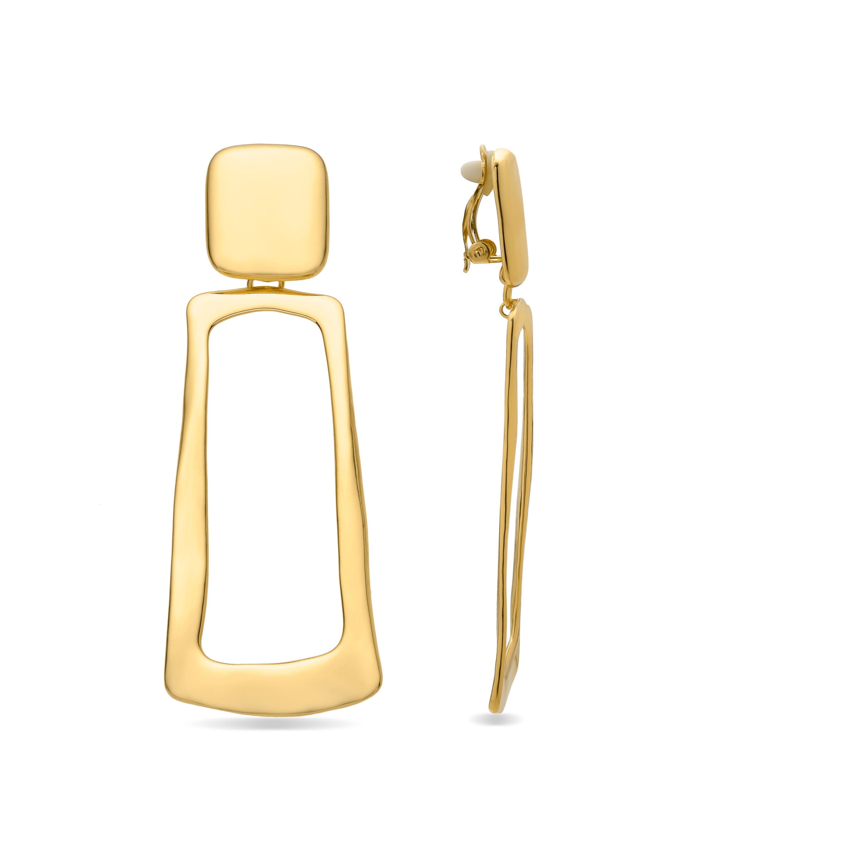 Earrings finished in 18K yellow gold - Dranem