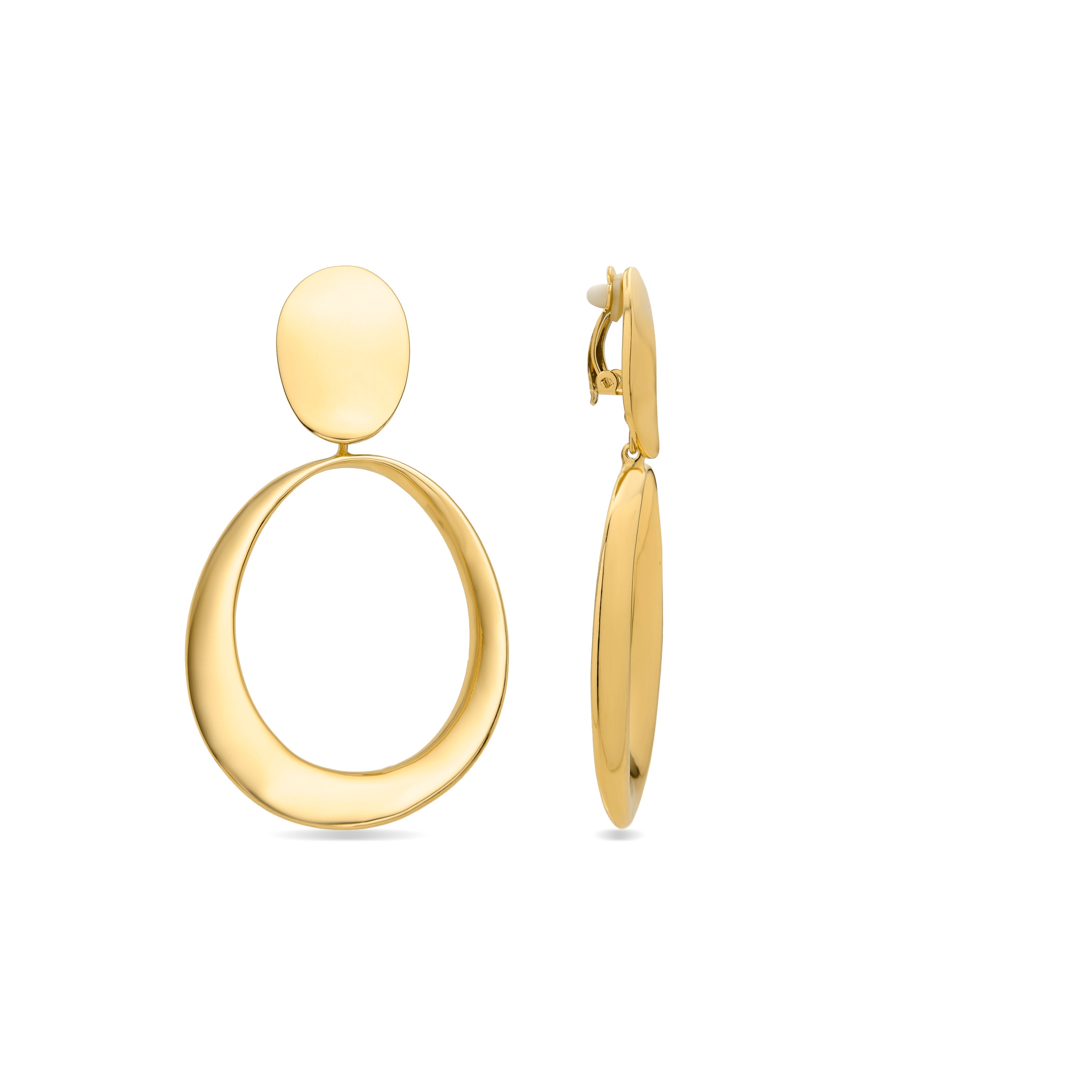 Pendientes acabados en oro amarillo 18K - Elnath