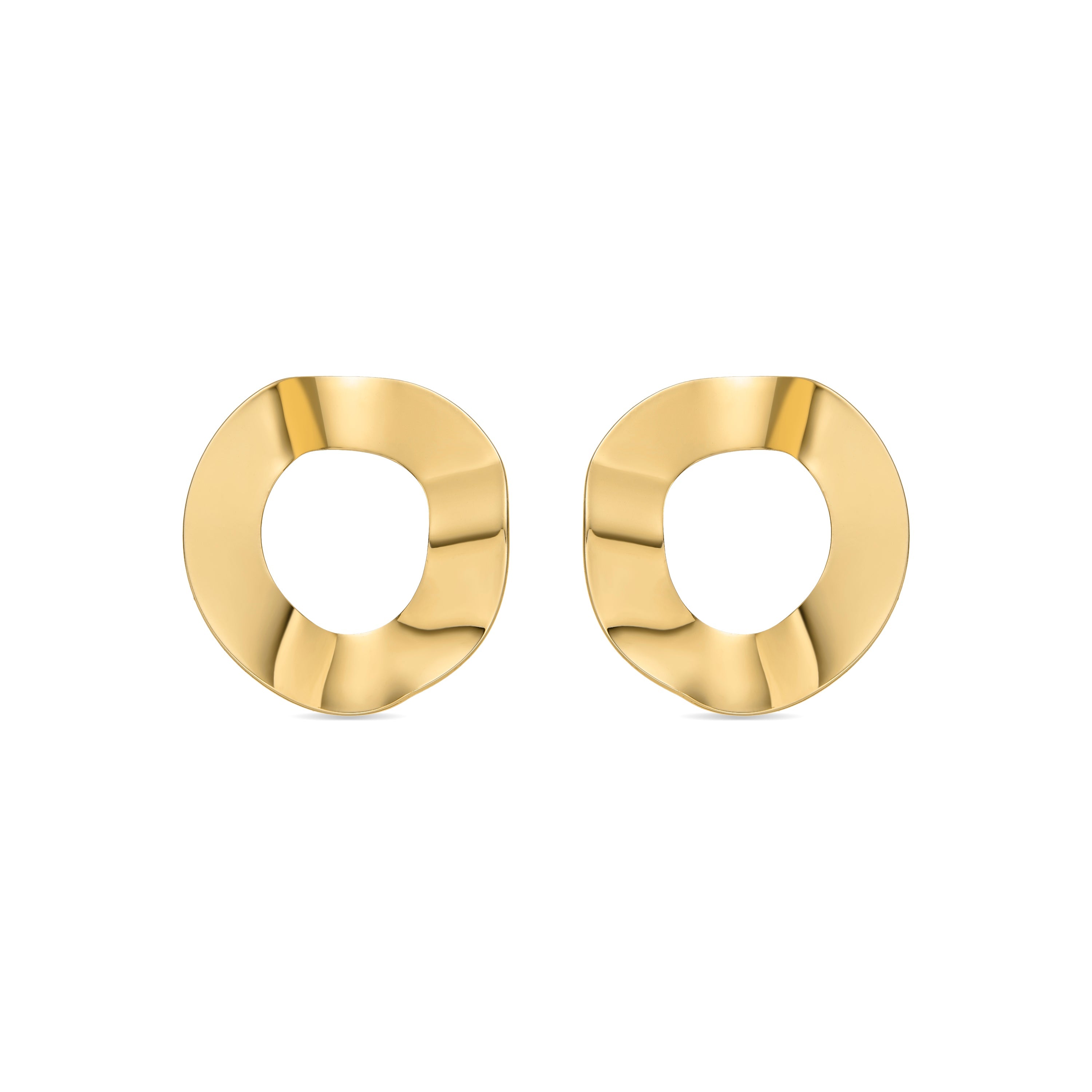 18k gold-finished earrings - Shumi
