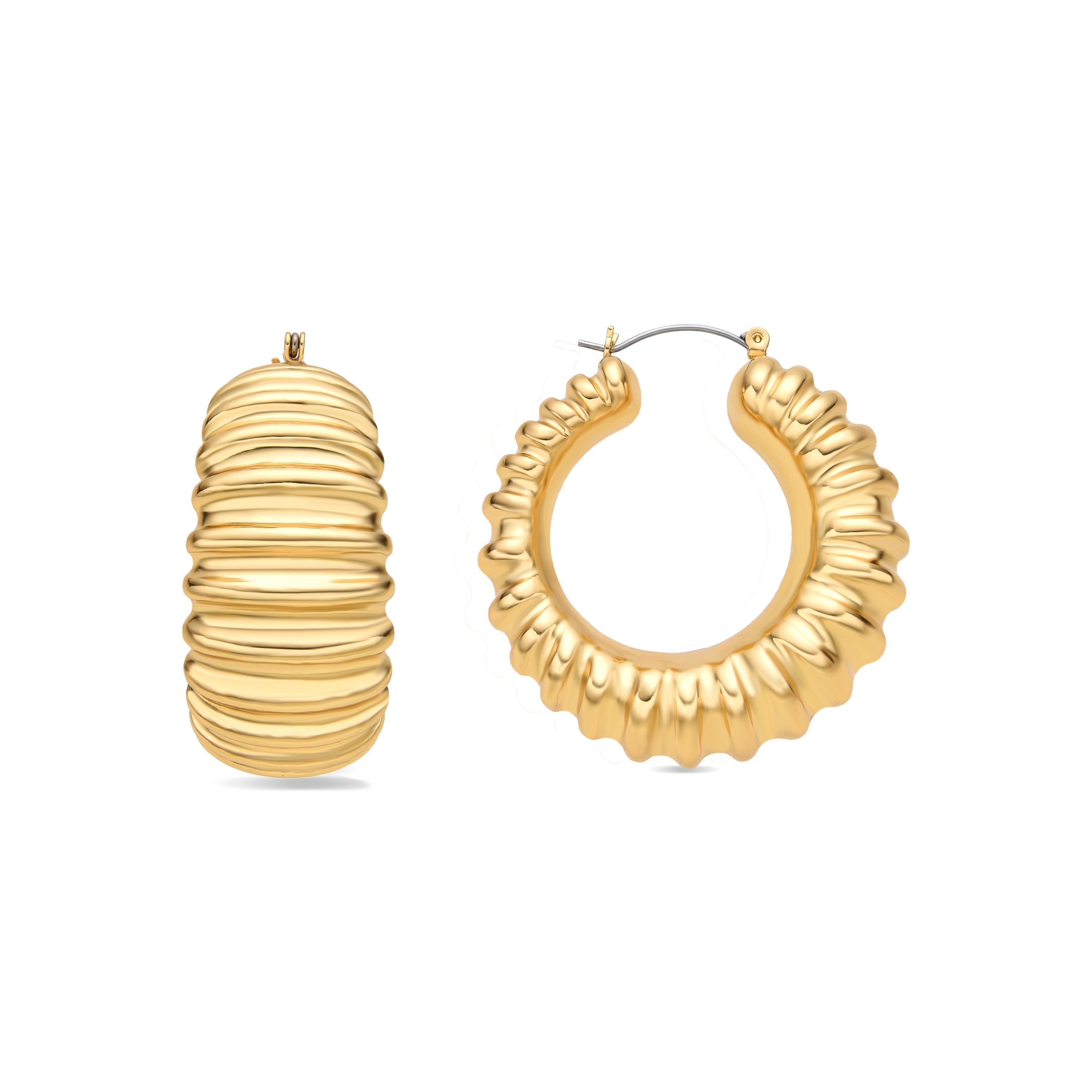 18k yellow gold finish earrings - Muewa