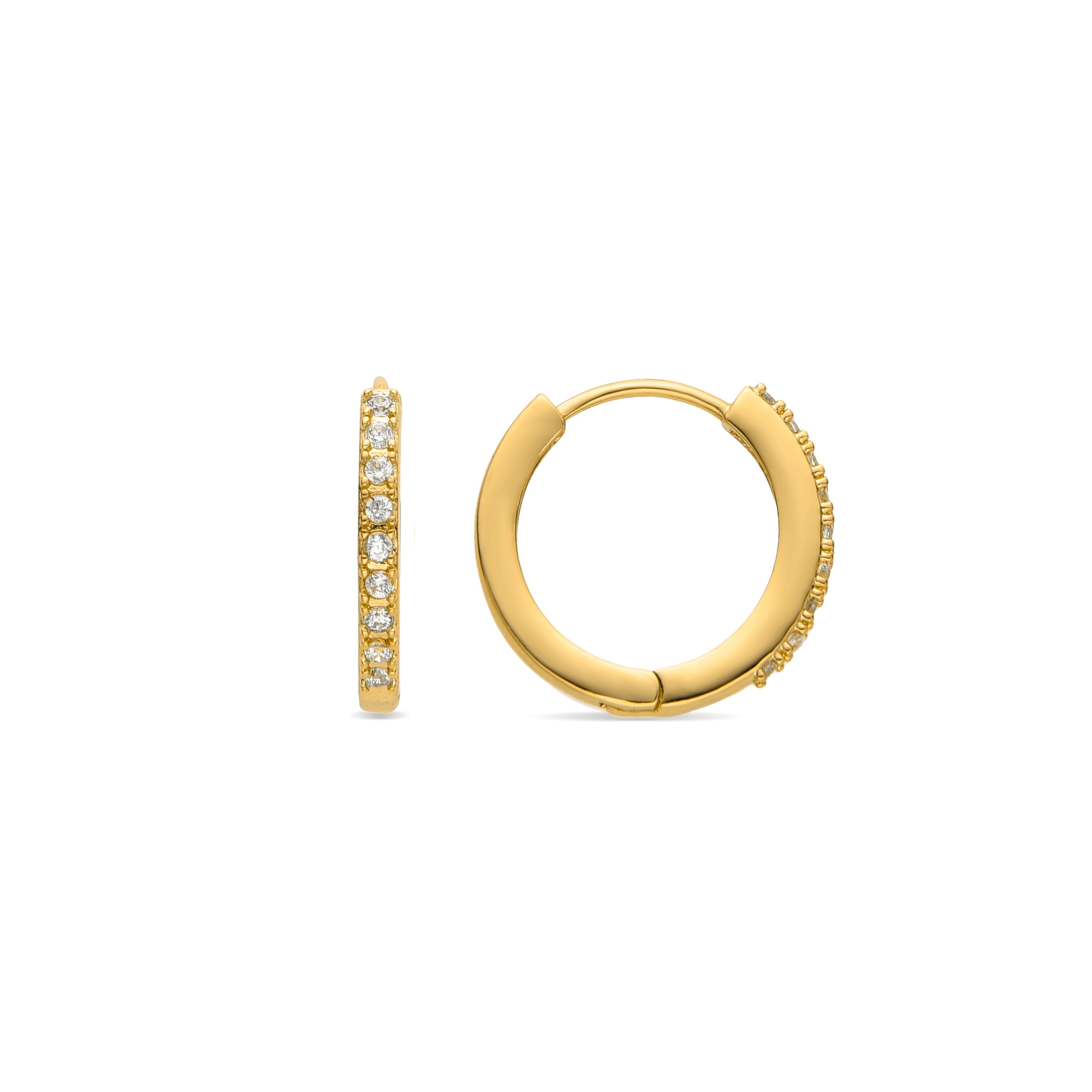 Pendientes con Circonita Brillante acabado oro 18K - Ariuk