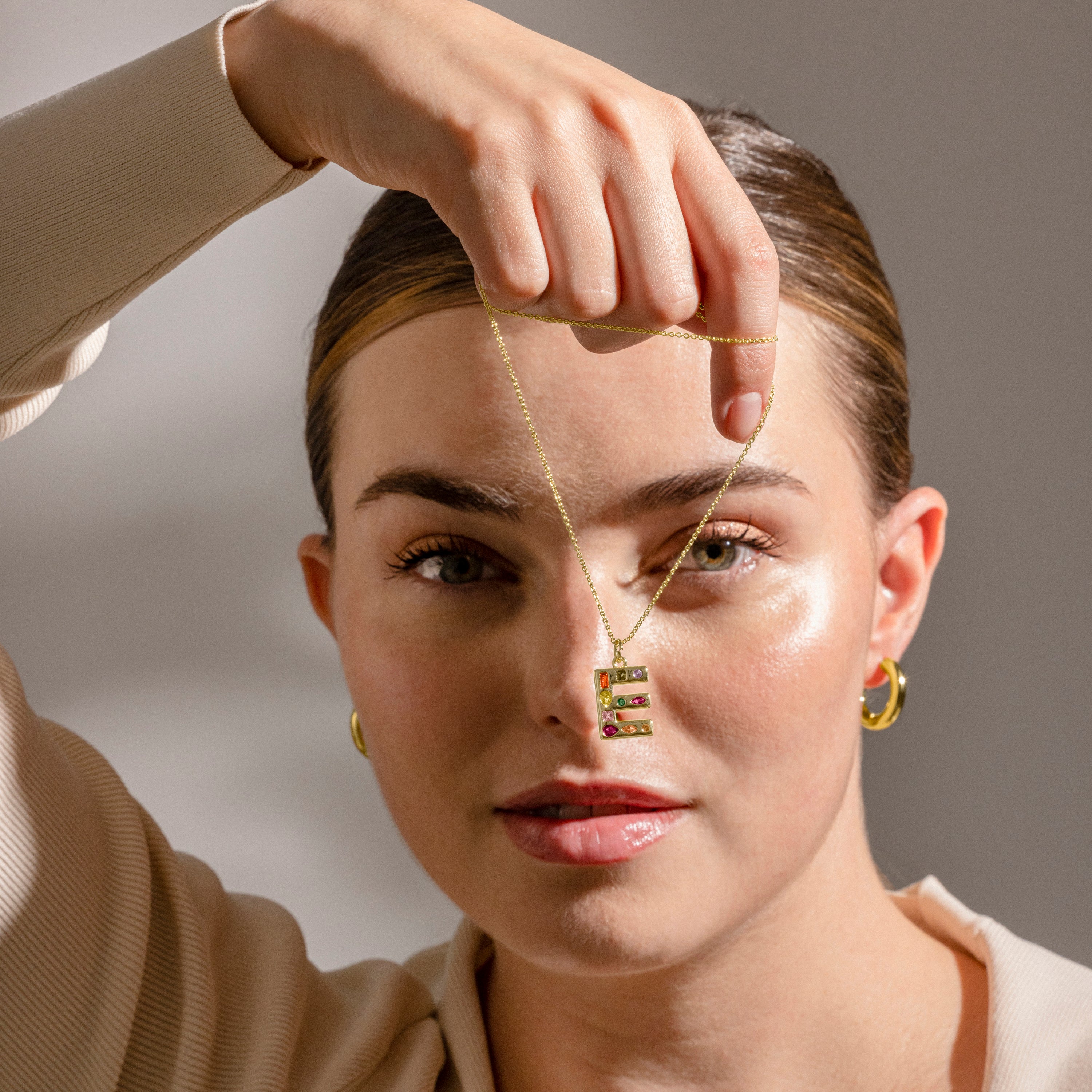 18K gold-finished earrings - Nias