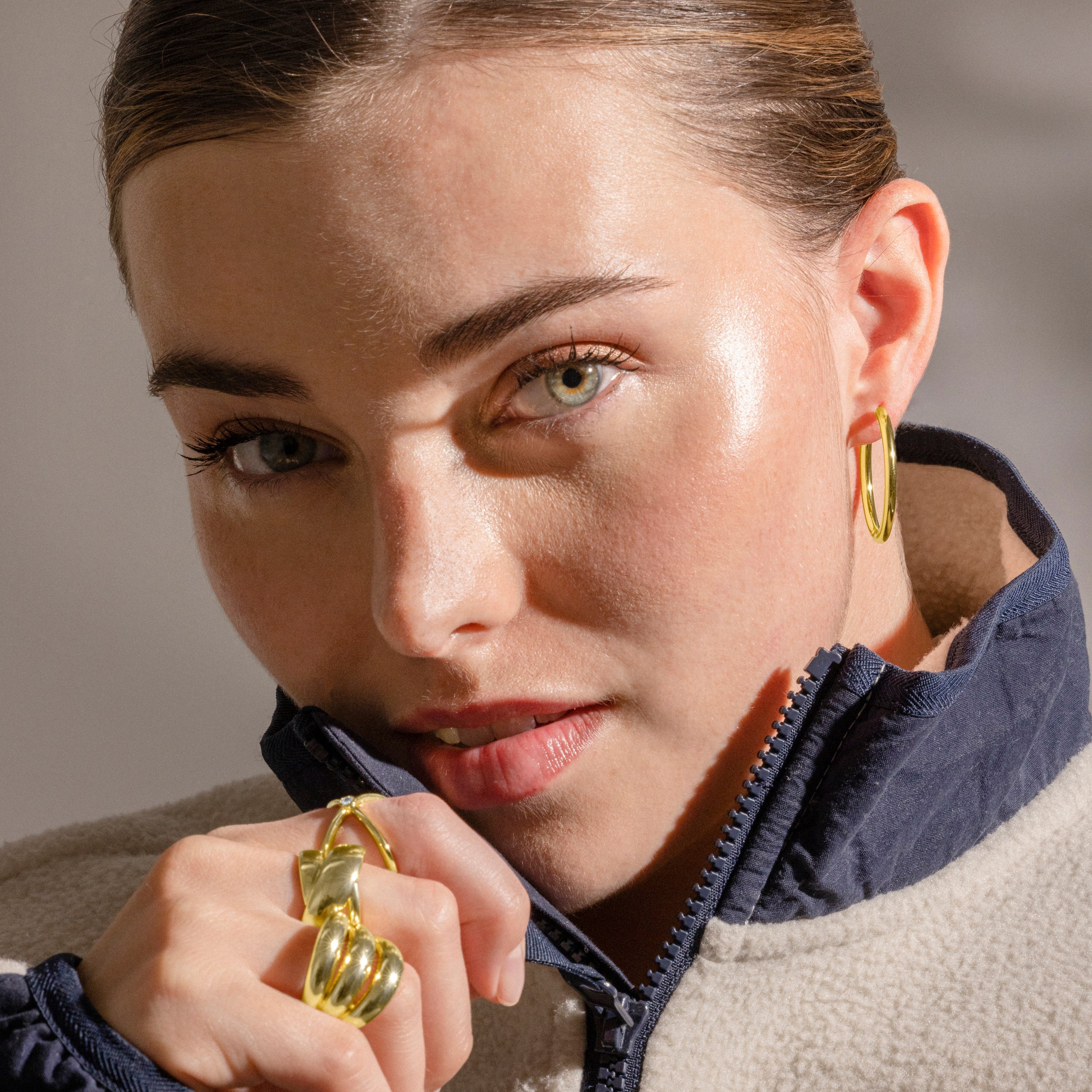 18K gold-finished earrings - Carai