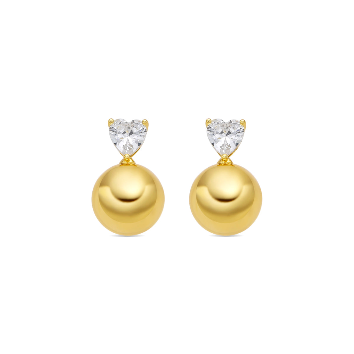 Pendientes con Circonita Brillante acabado oro 18k - Miora