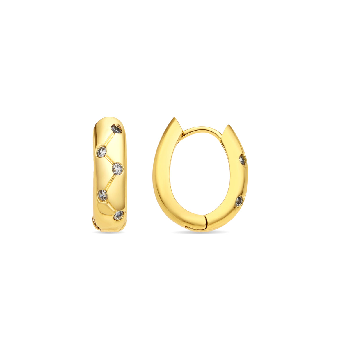 18k gold-finished earrings - Gruk