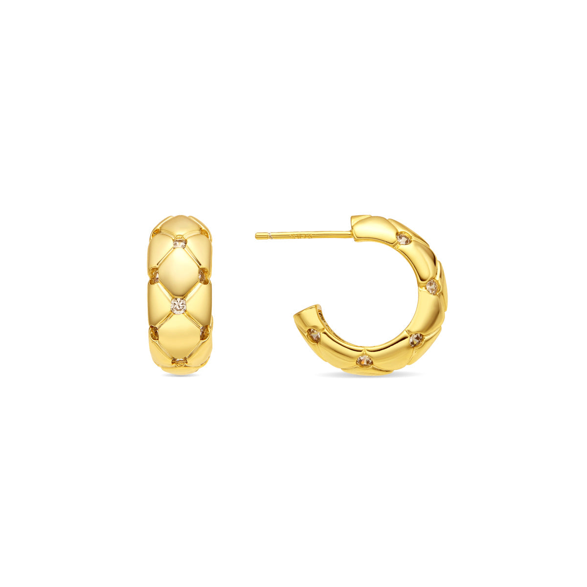 18k gold-finished earrings - Rakhon