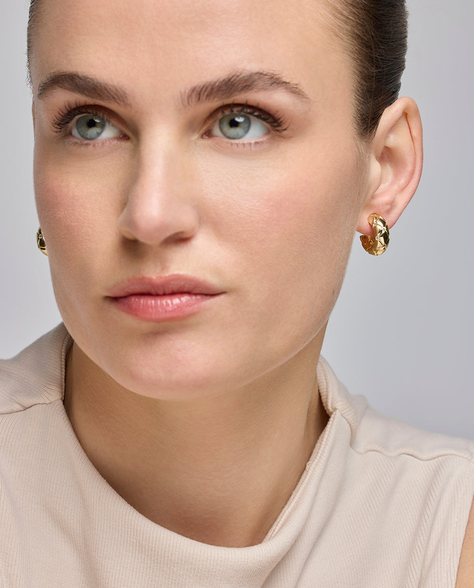 18k gold-finished earrings - Rakhon