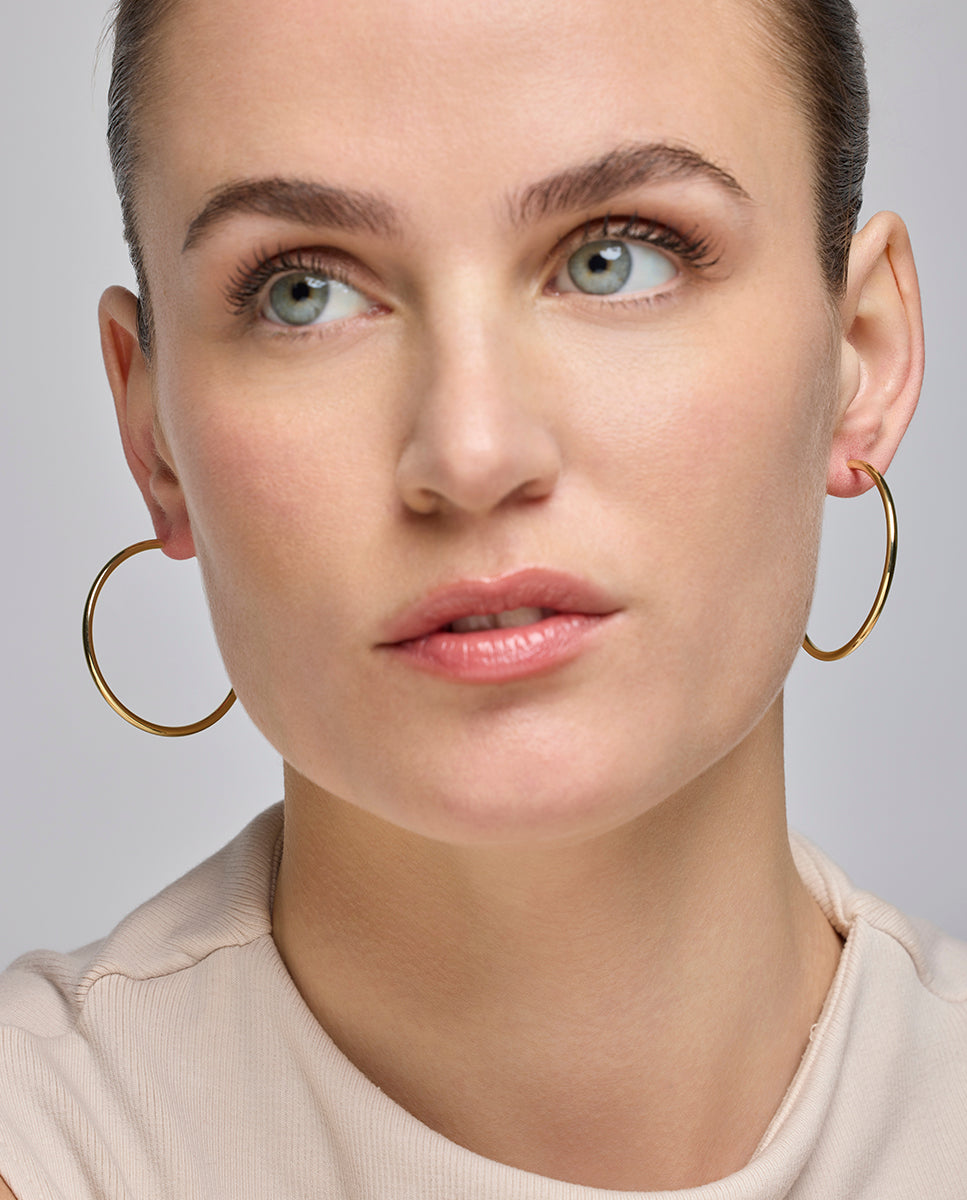 18k gold-finished earrings - Dierax