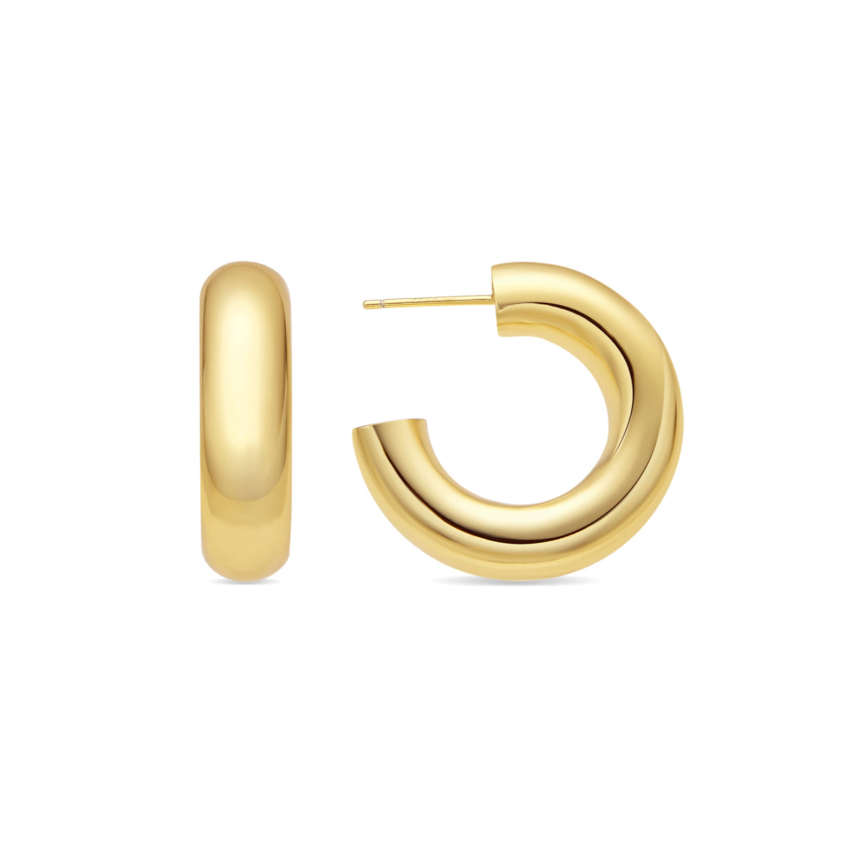 18k gold-finished earrings - Thea