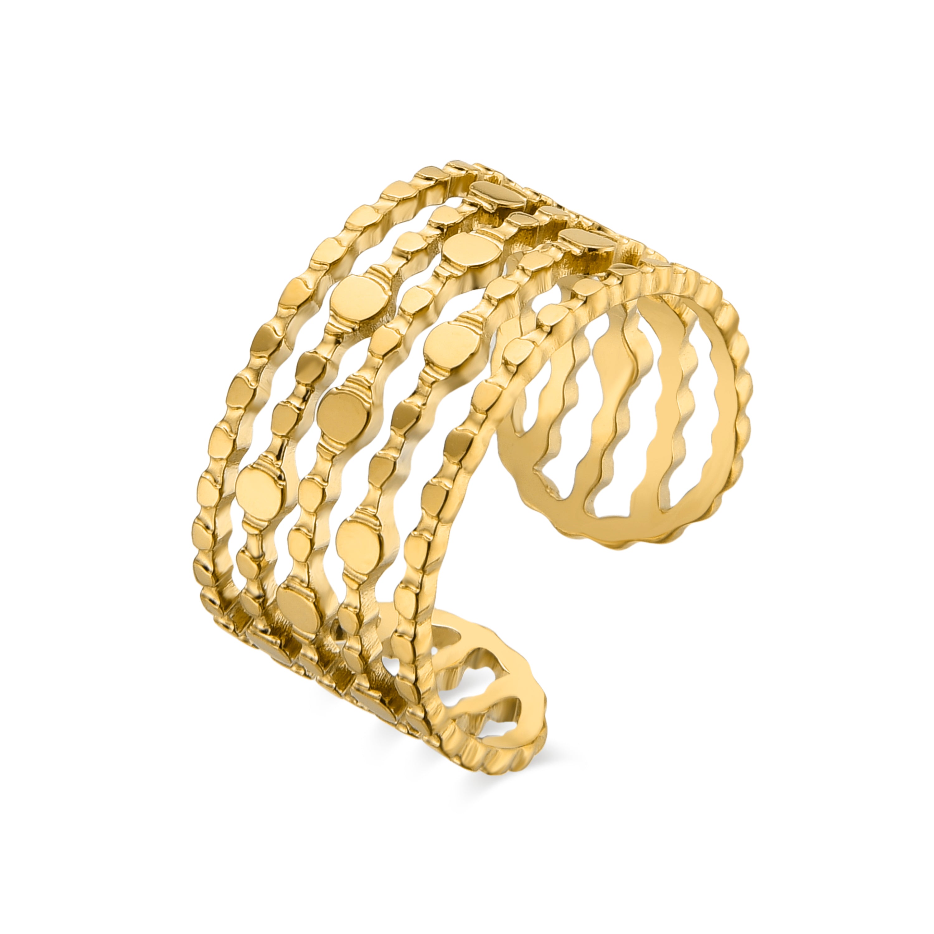 18K yellow gold finished ring - Zaie
