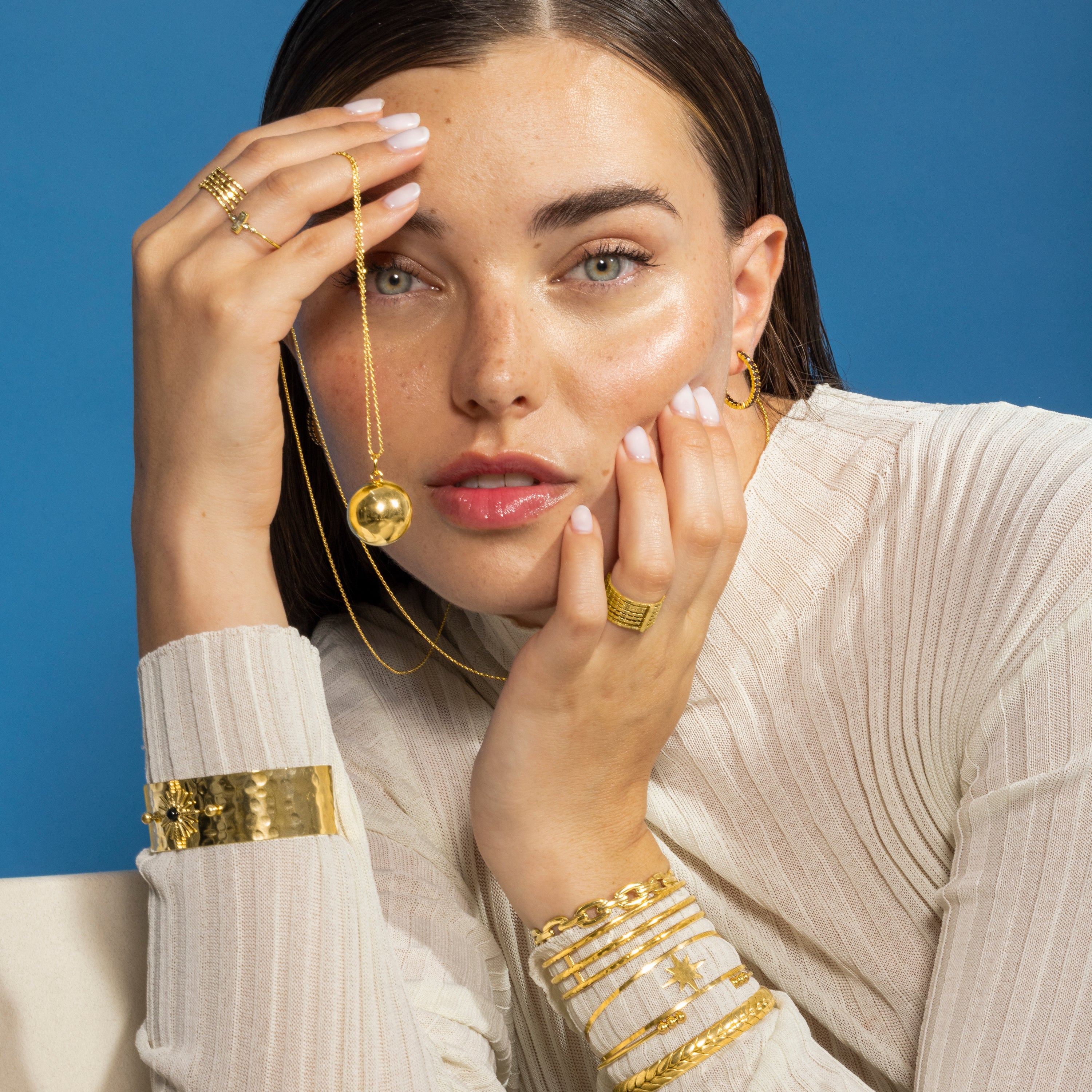 18K yellow gold finished ring - Zaie