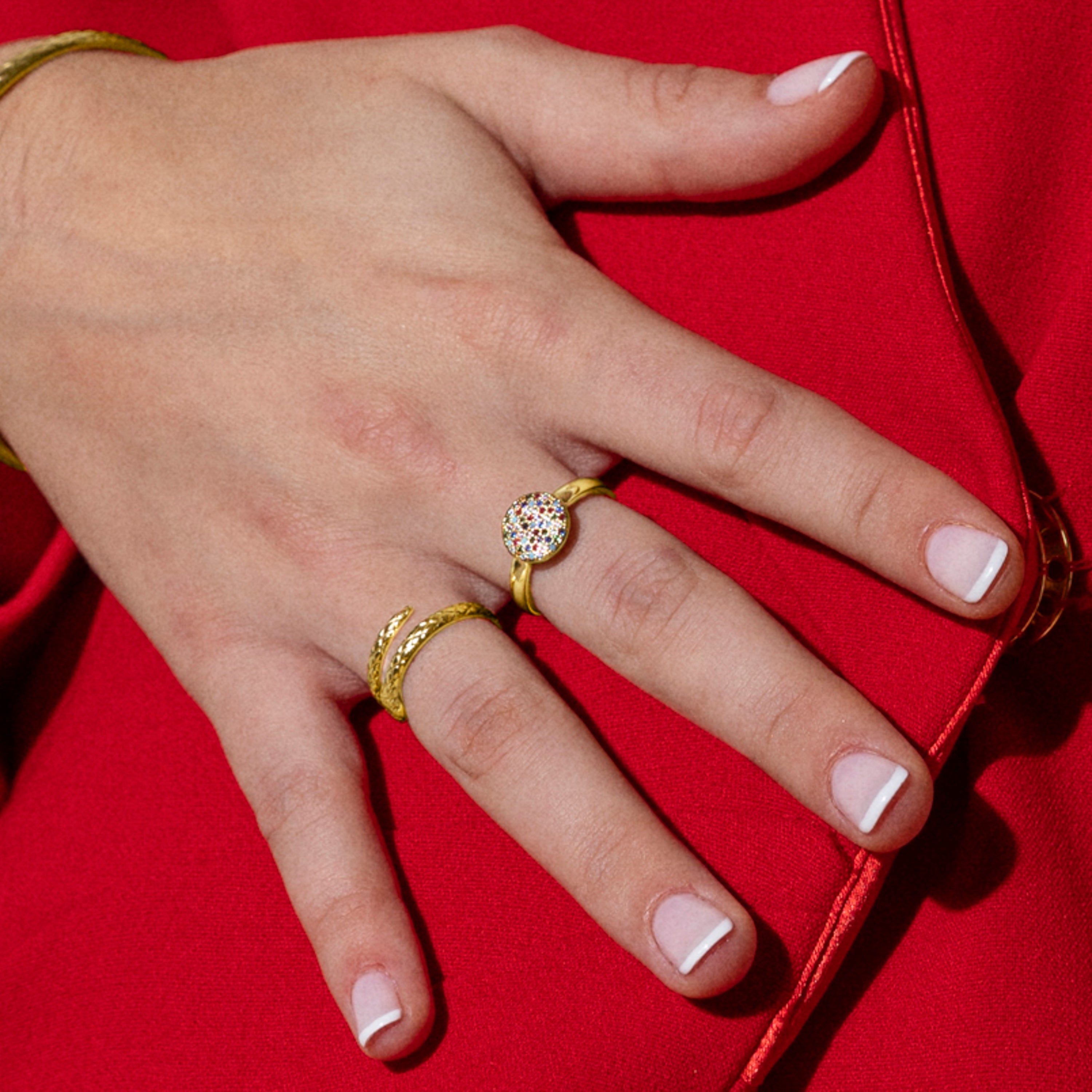 Ring finished in 18K yellow gold - Raxa