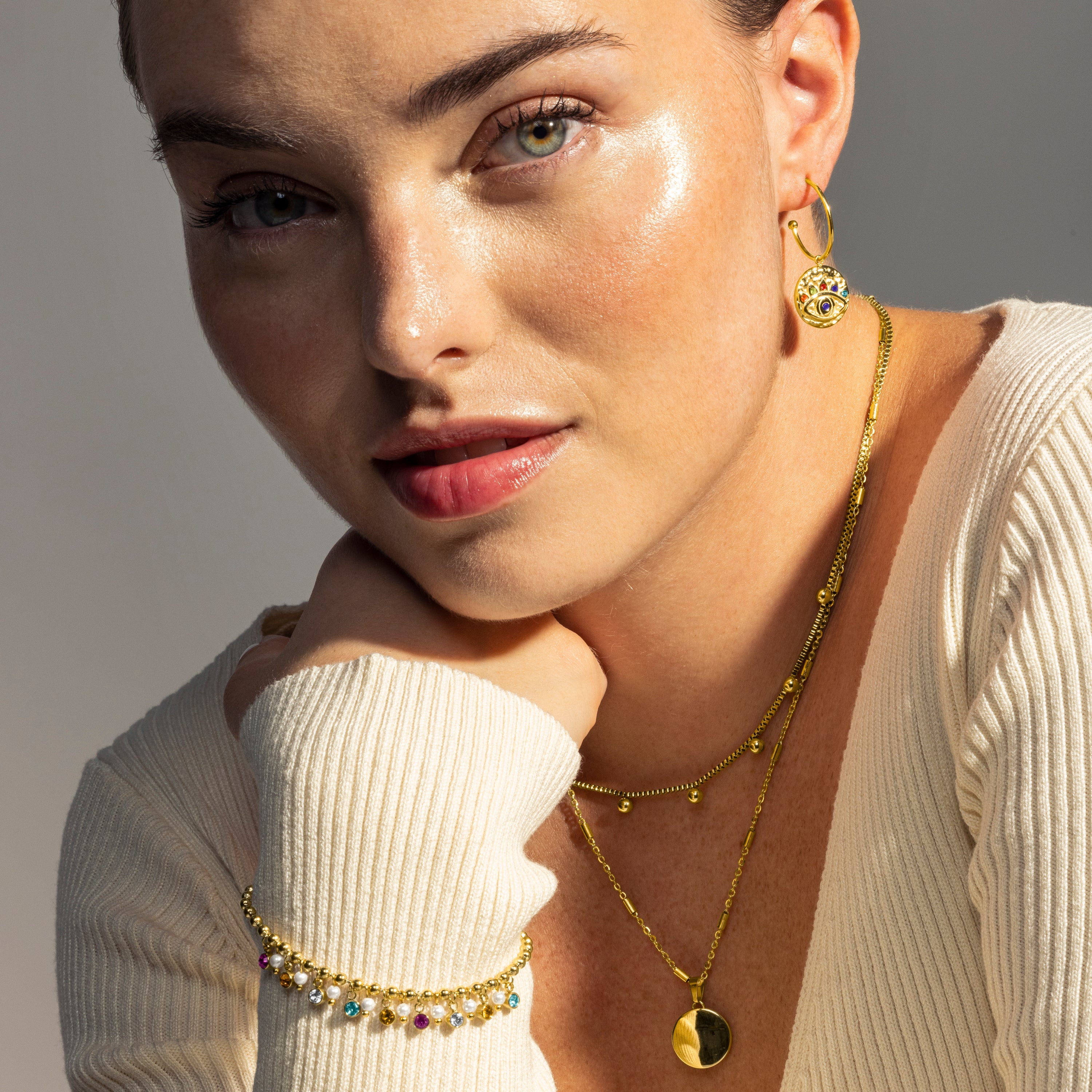 Necklace finished in 18K yellow gold - Nehi