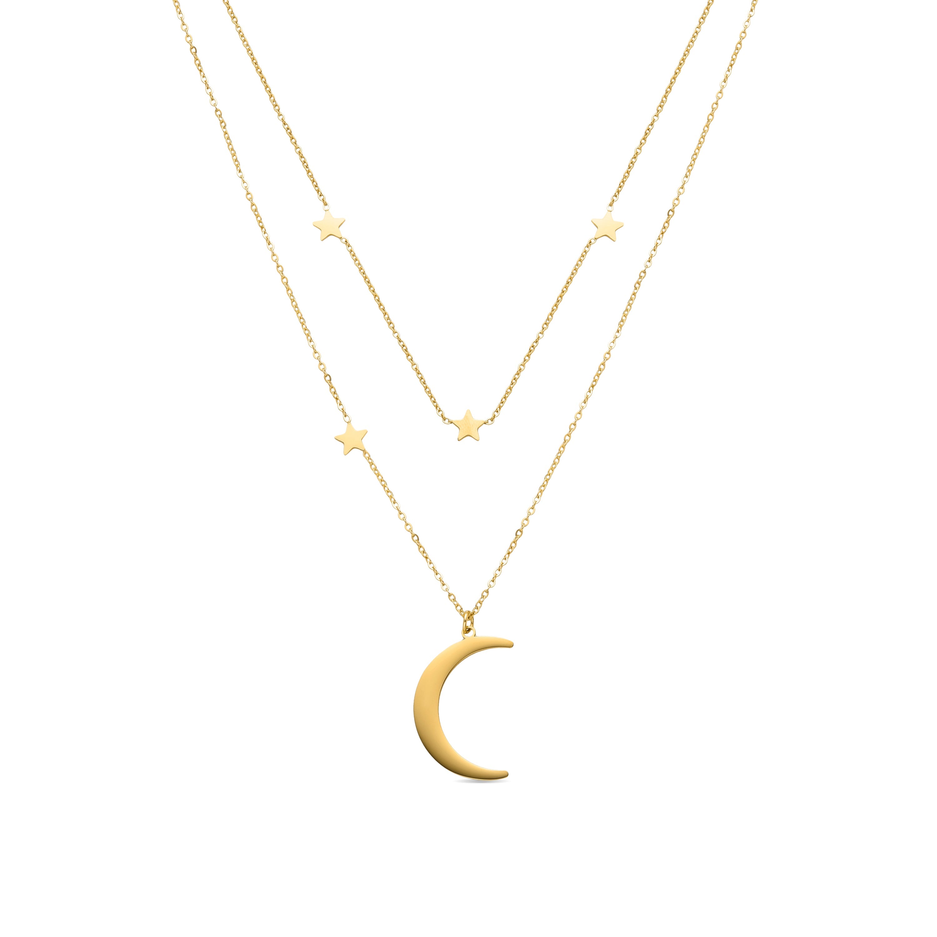 18K yellow gold finished necklace - Monil
