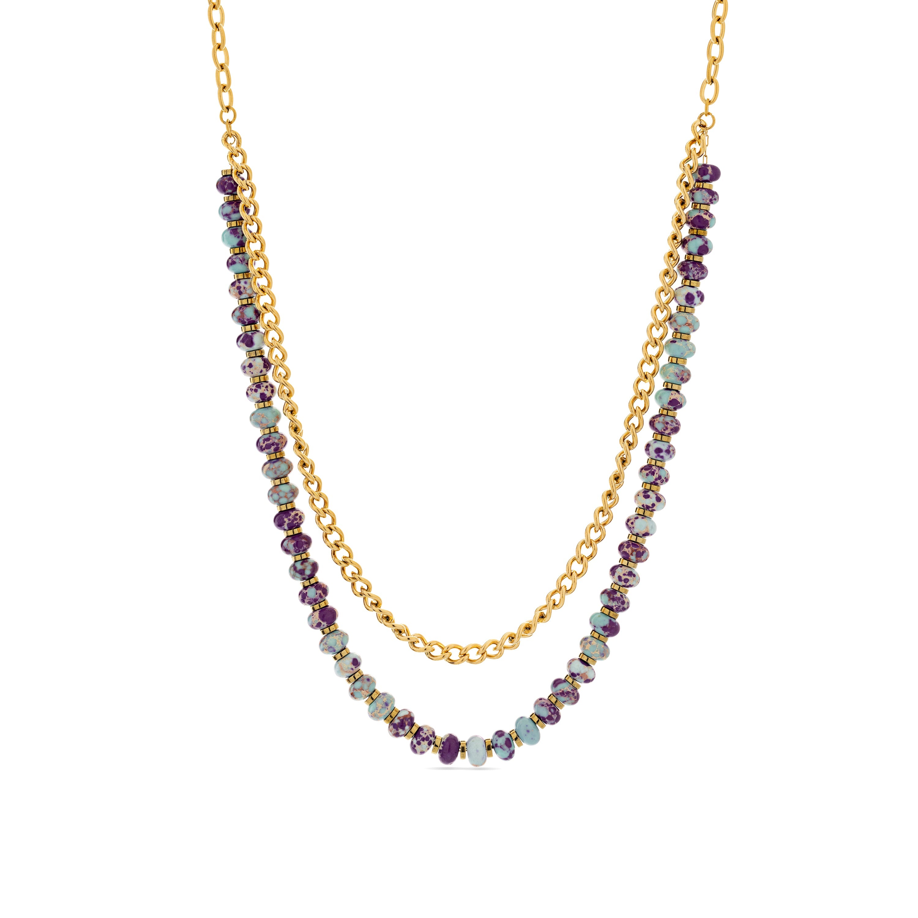 18K yellow gold finished necklace - Hidao