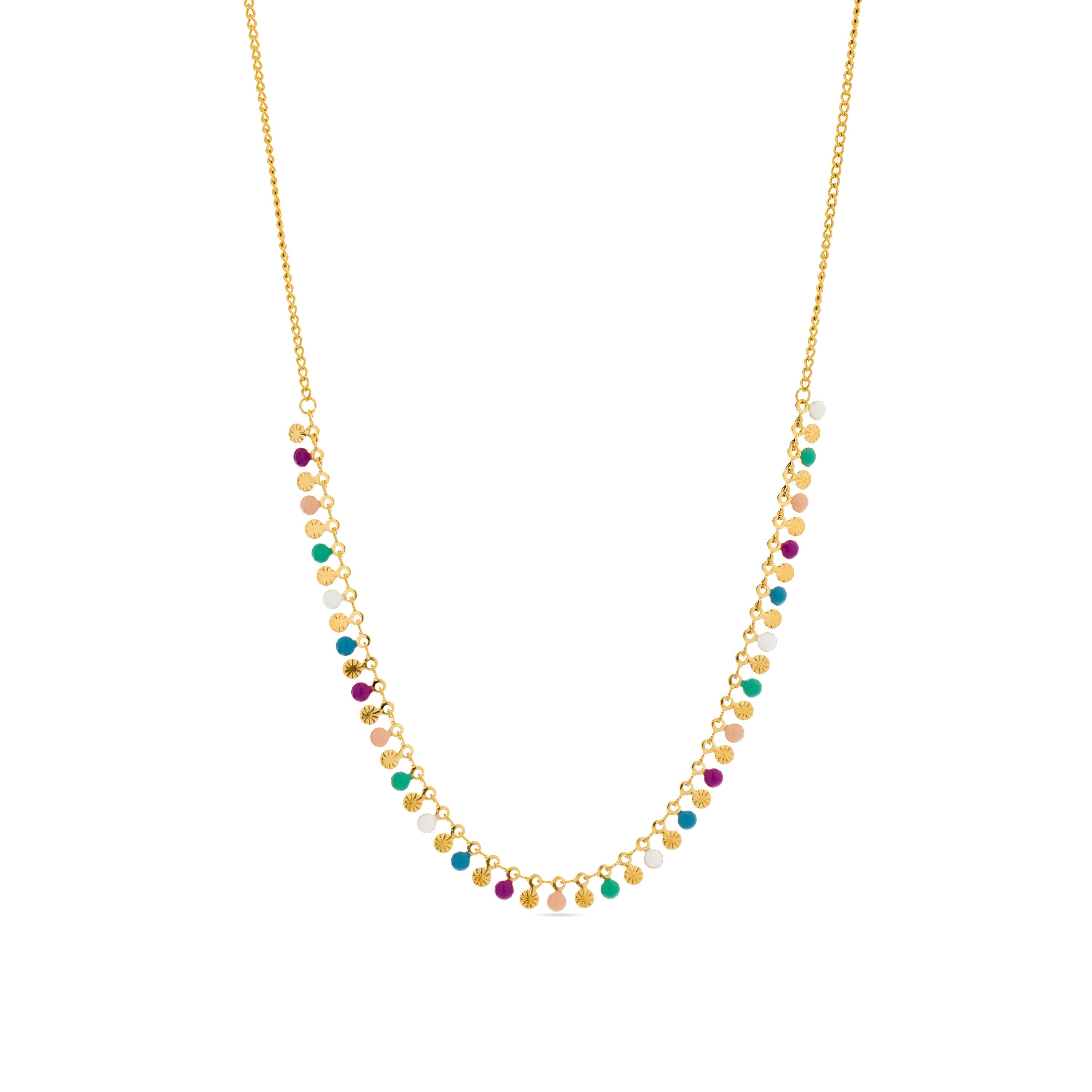 18K yellow gold finished necklace - Haraim