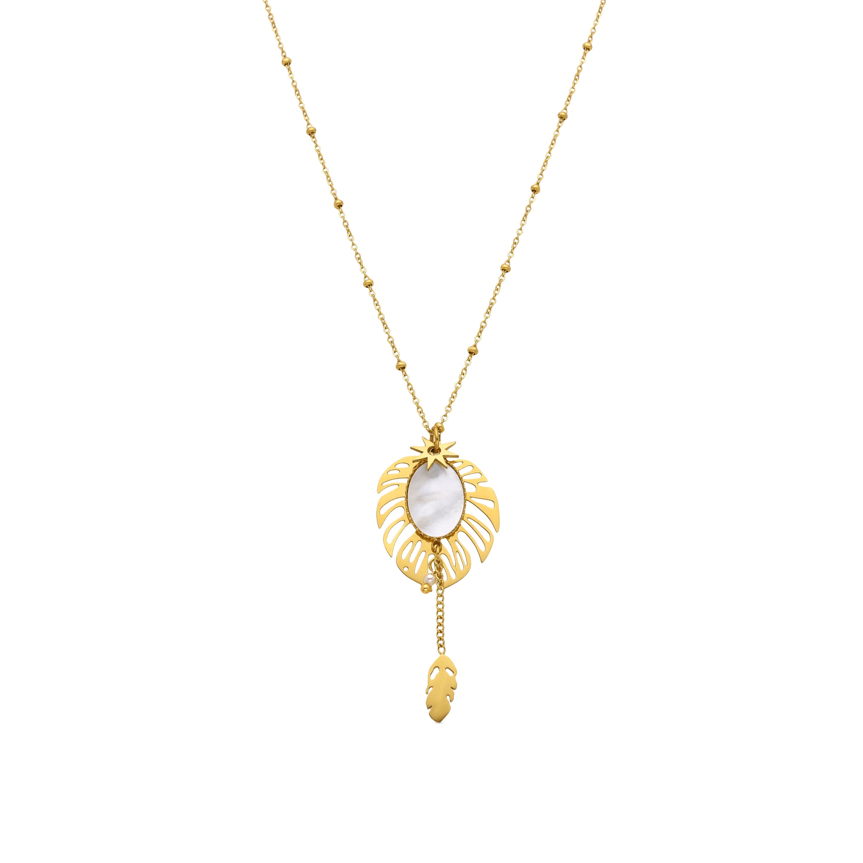 18k gold-finished necklace - Daklau
