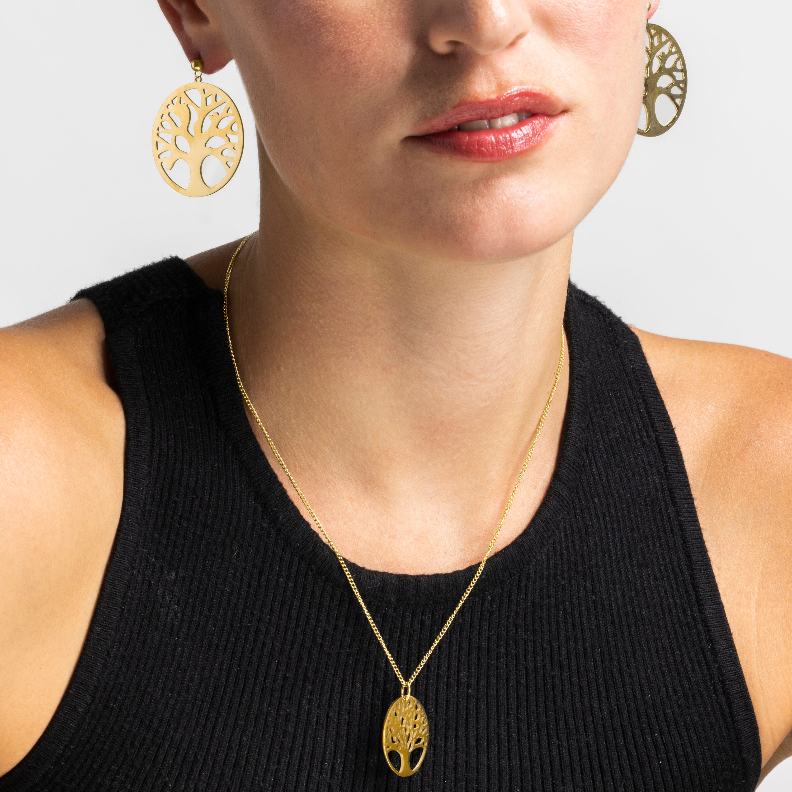 18k gold-finished necklace - Konssa