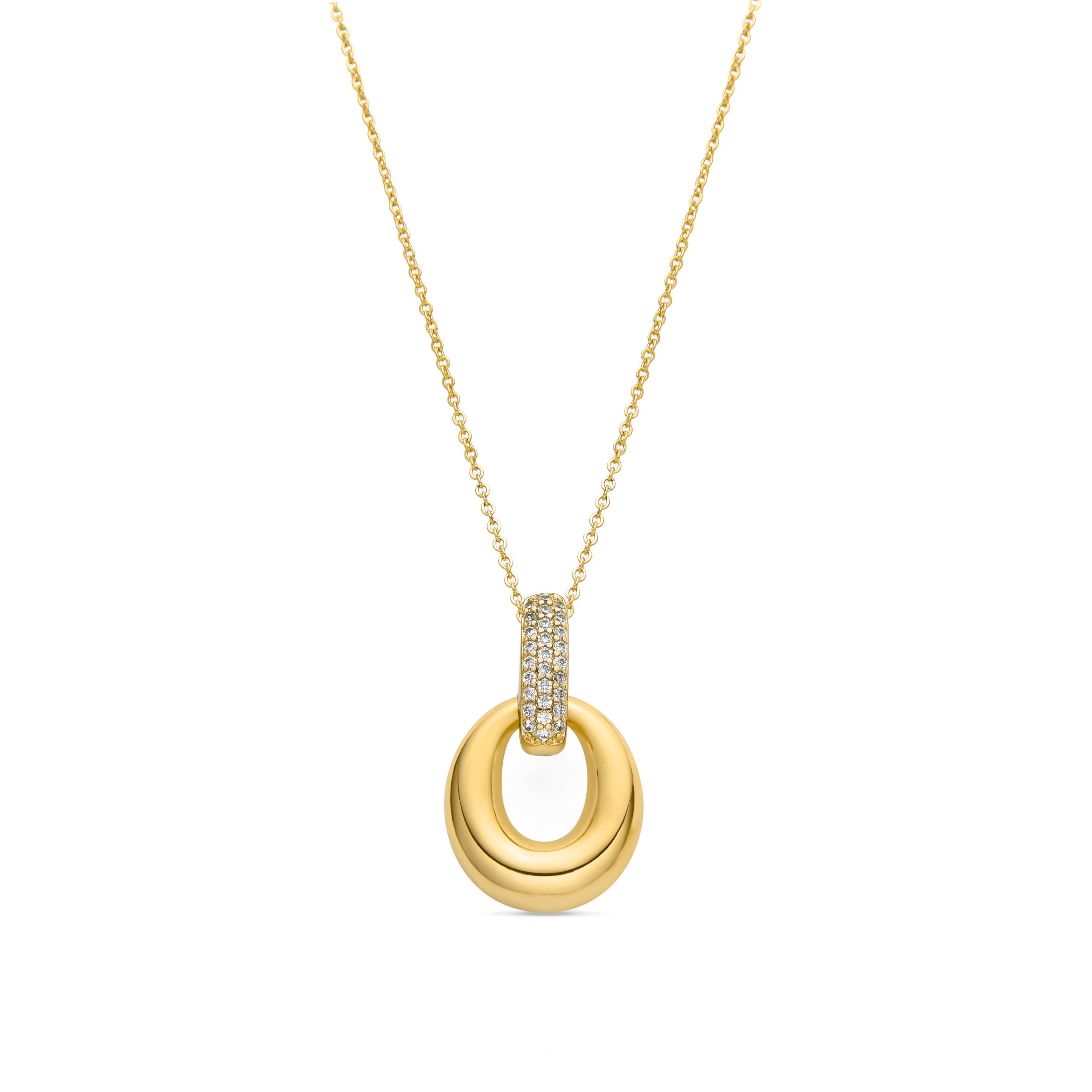 Pakki 18k Gold Finish Brilliant Zirconia Necklace