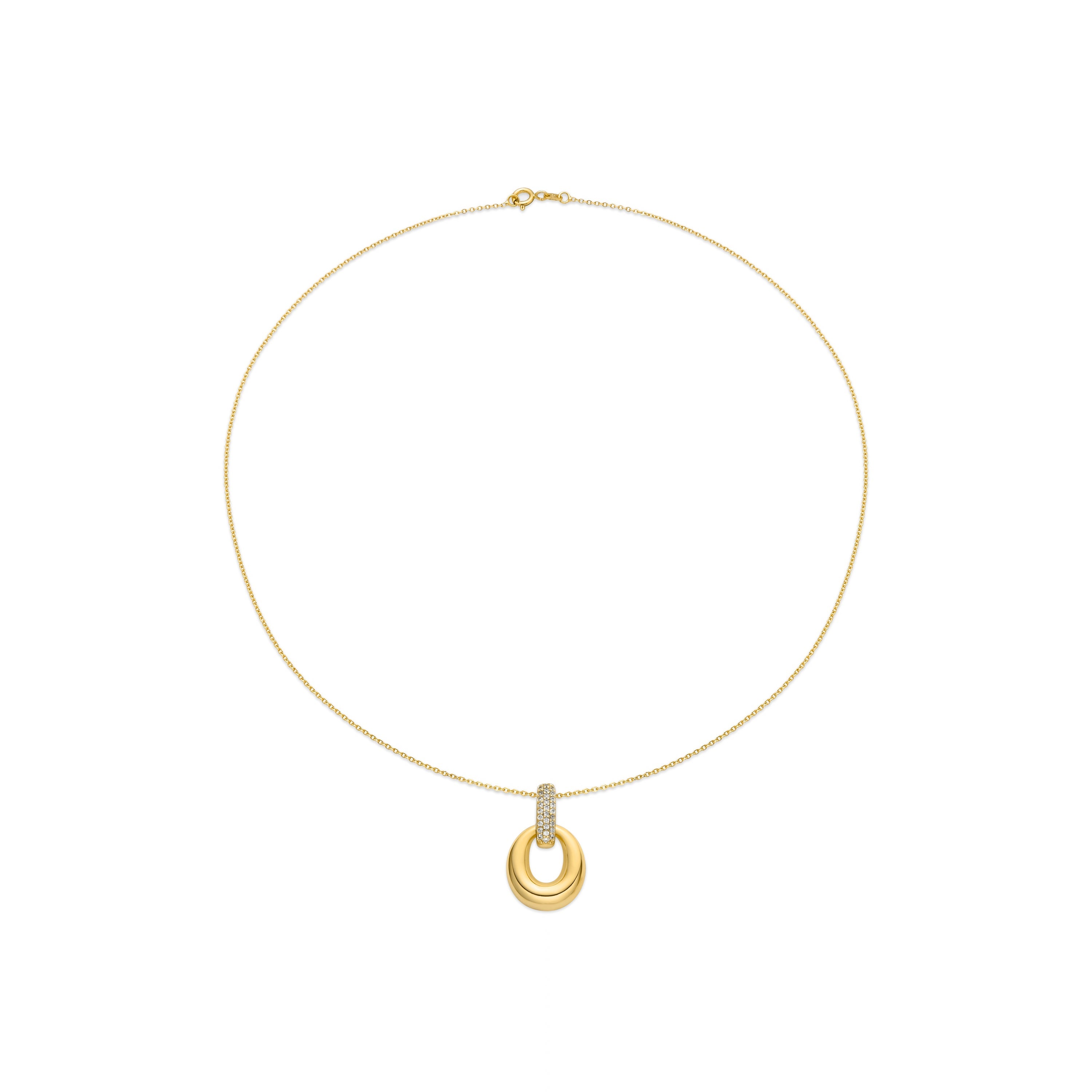 Pakki 18k Gold Finish Brilliant Zirconia Necklace