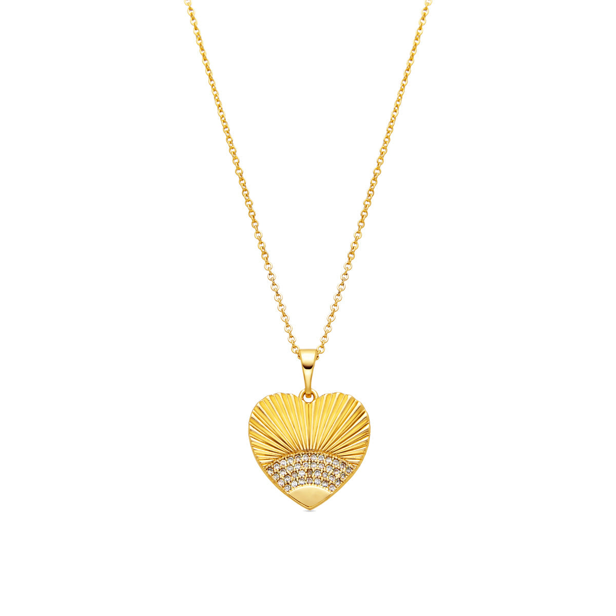 Emmu 18k Gold Finish Brilliant Zirconia Necklace