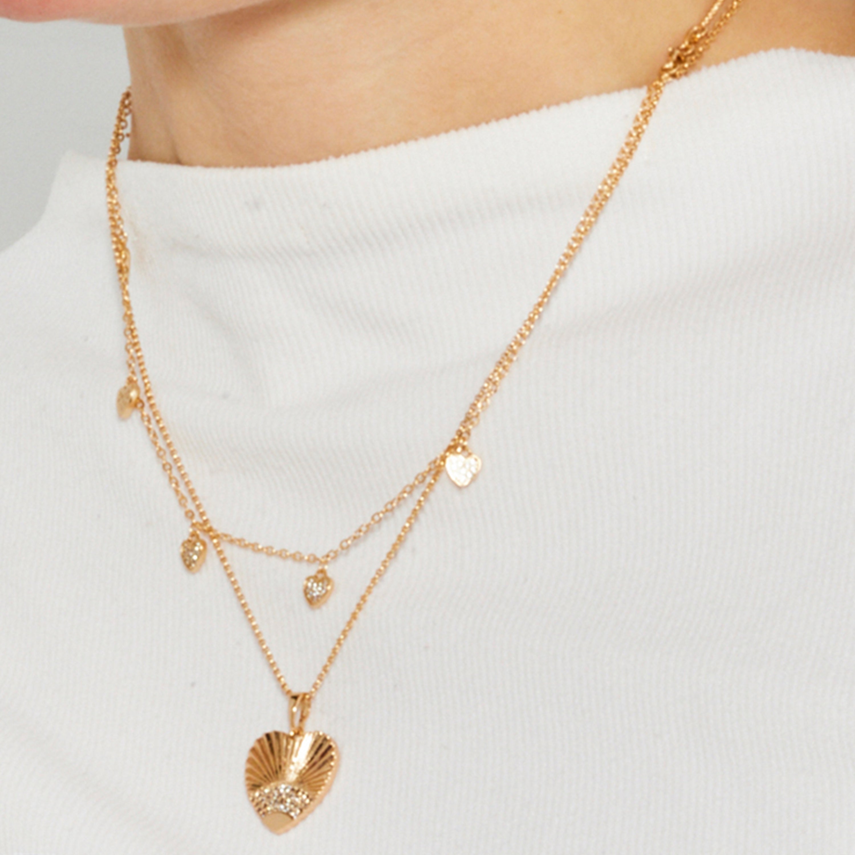 Emmu 18k Gold Finish Brilliant Zirconia Necklace
