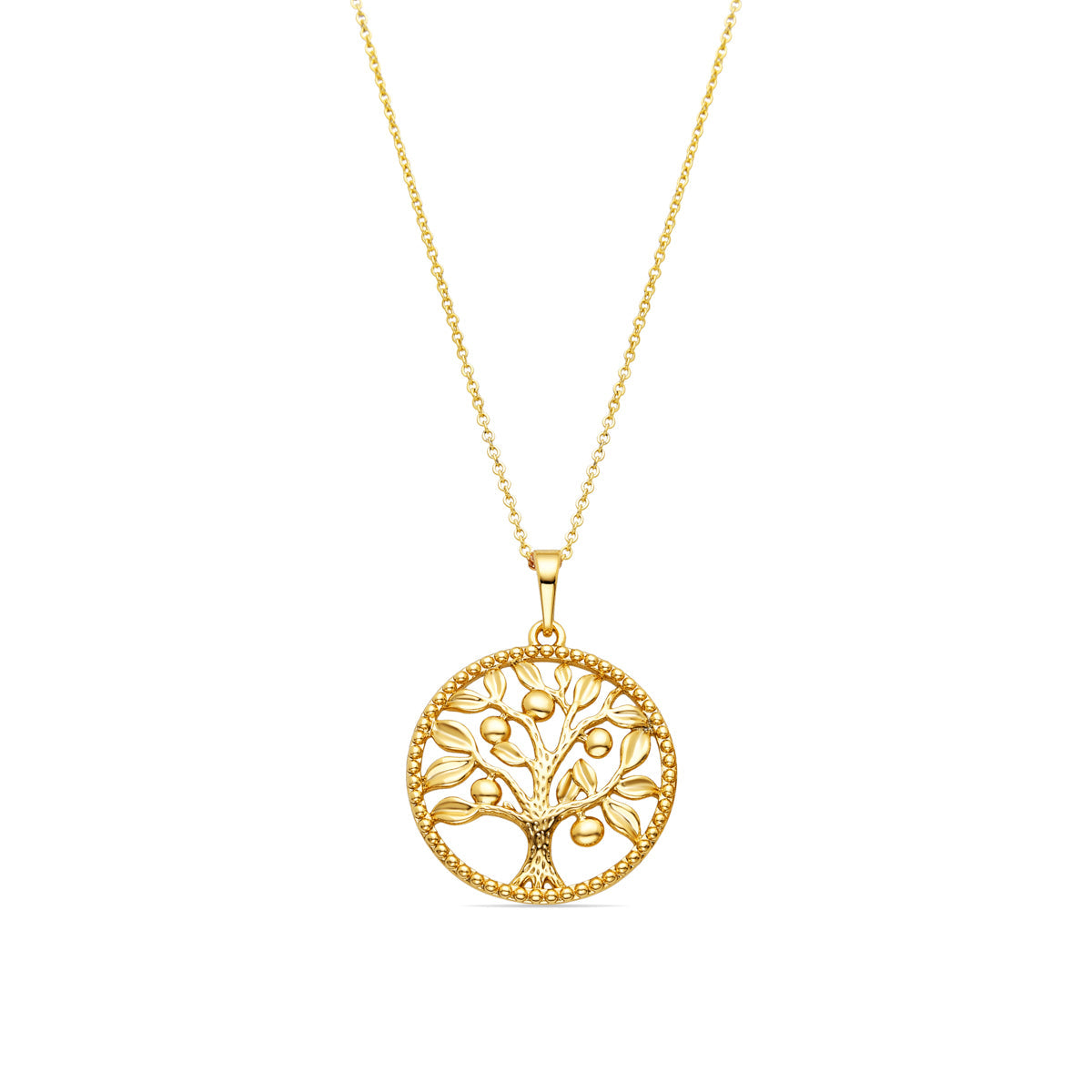 Necklace with brilliant zirconia in 18k gold finish - Timew