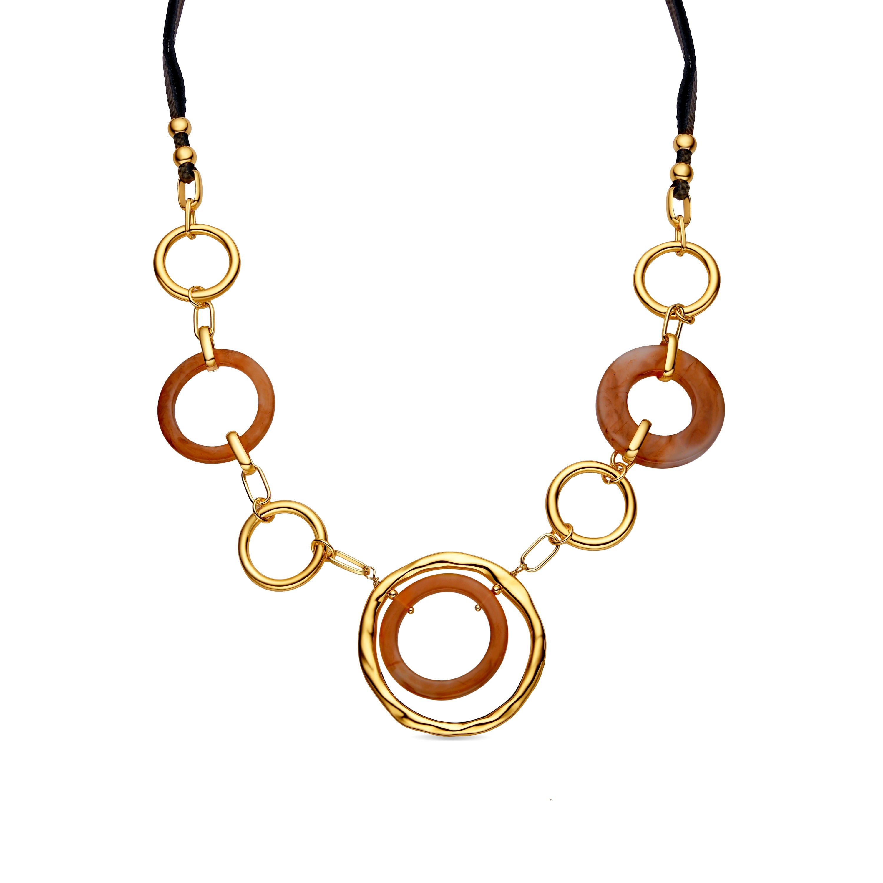 18k gold-finished necklace - Saimil