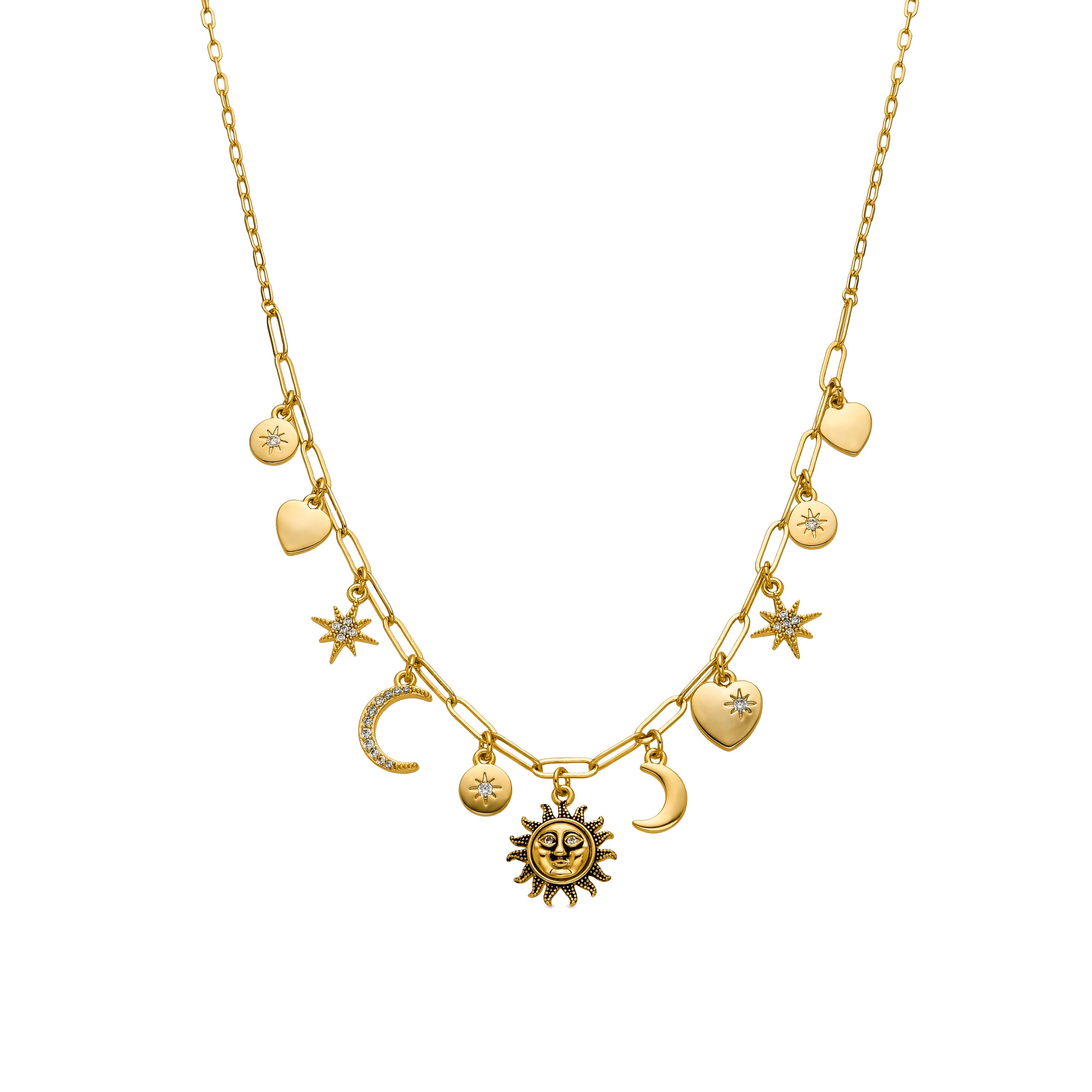 18k gold-finished necklace - Nafir