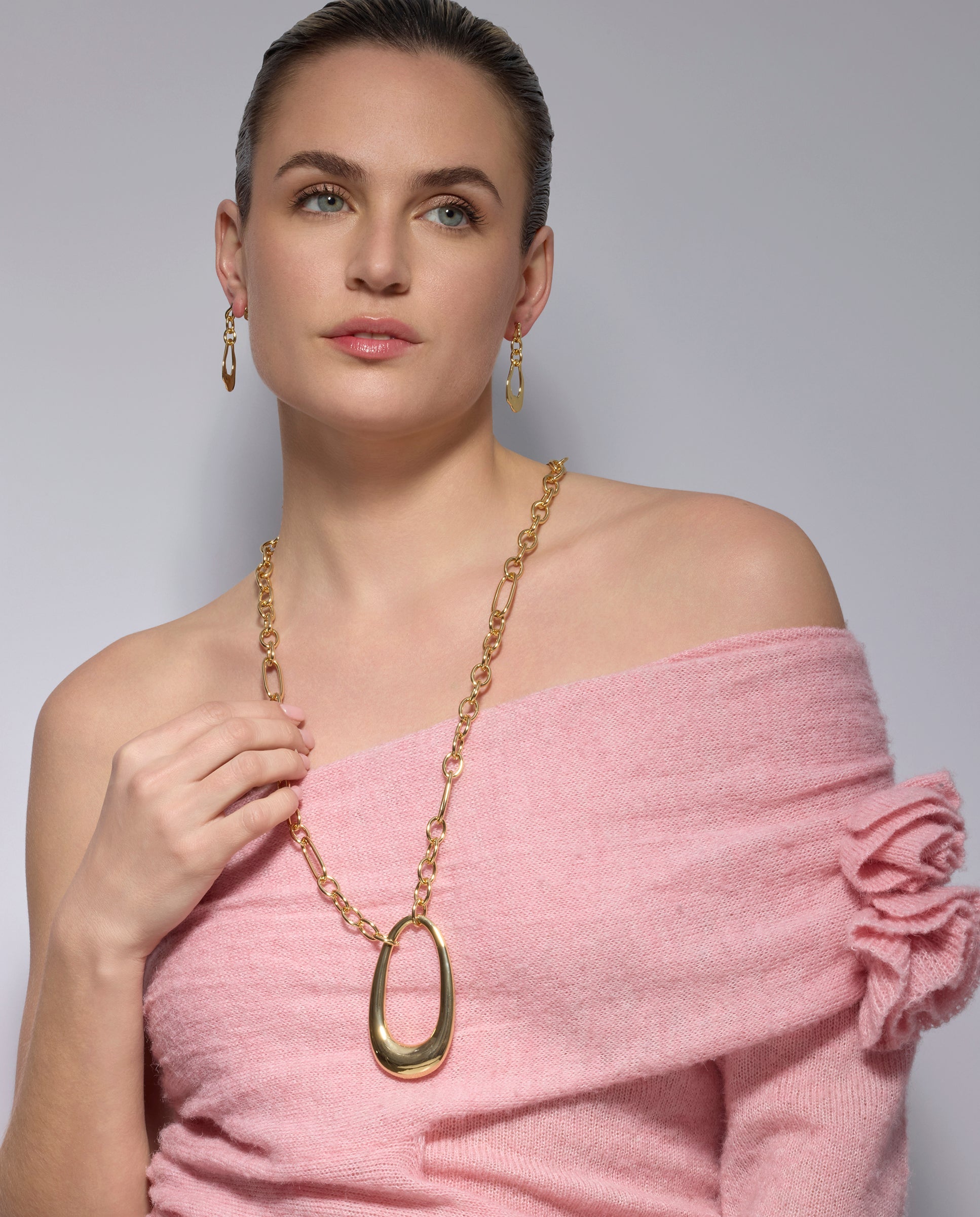 18k yellow gold finished necklace - Othoai