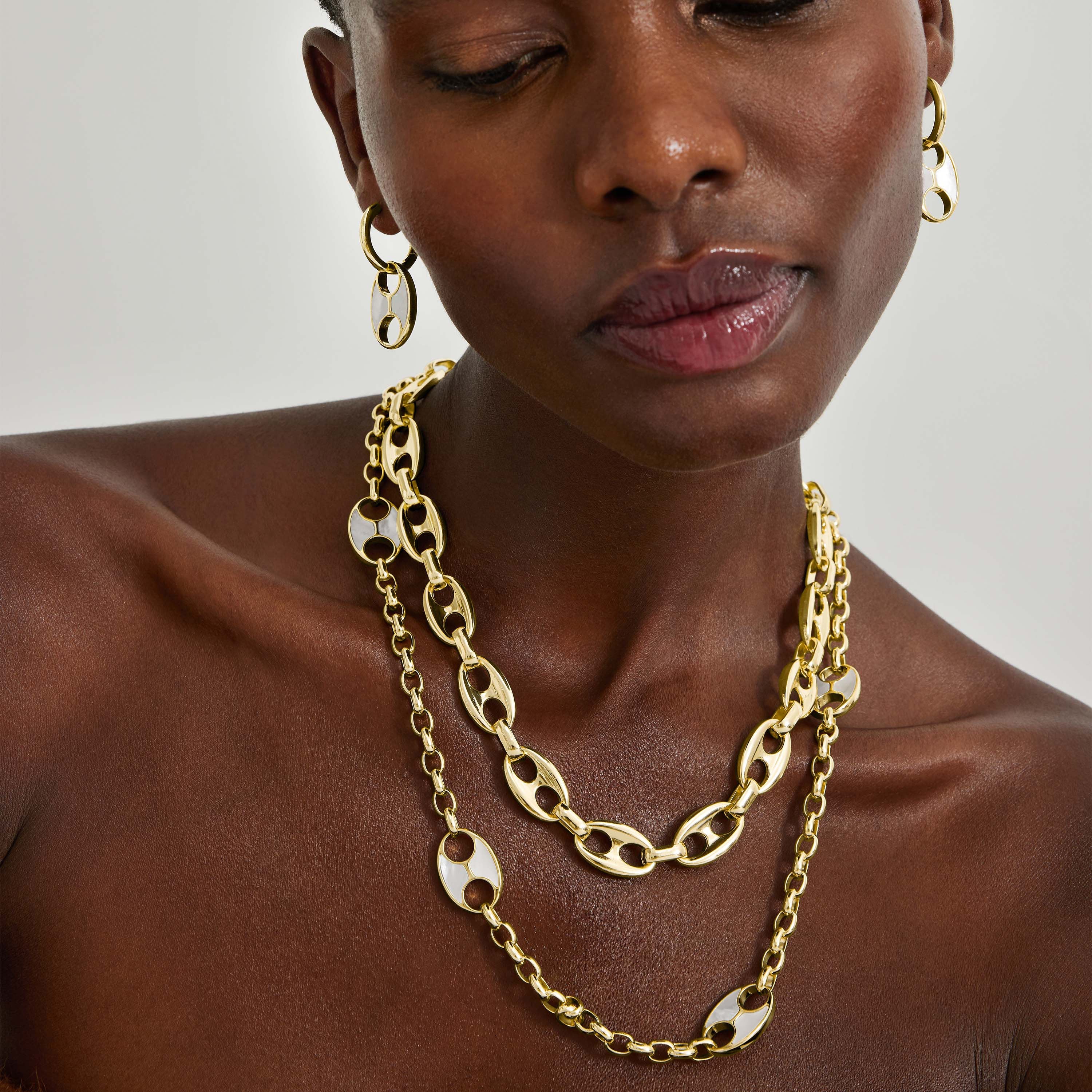18K yellow gold finished necklace - Nihad